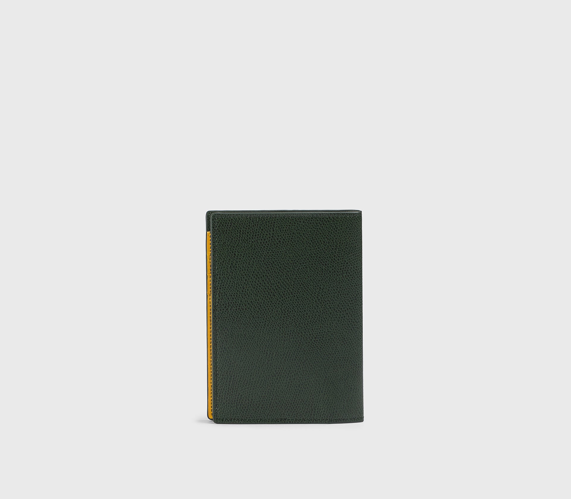 Porta passaporto in pelle palmellata verde