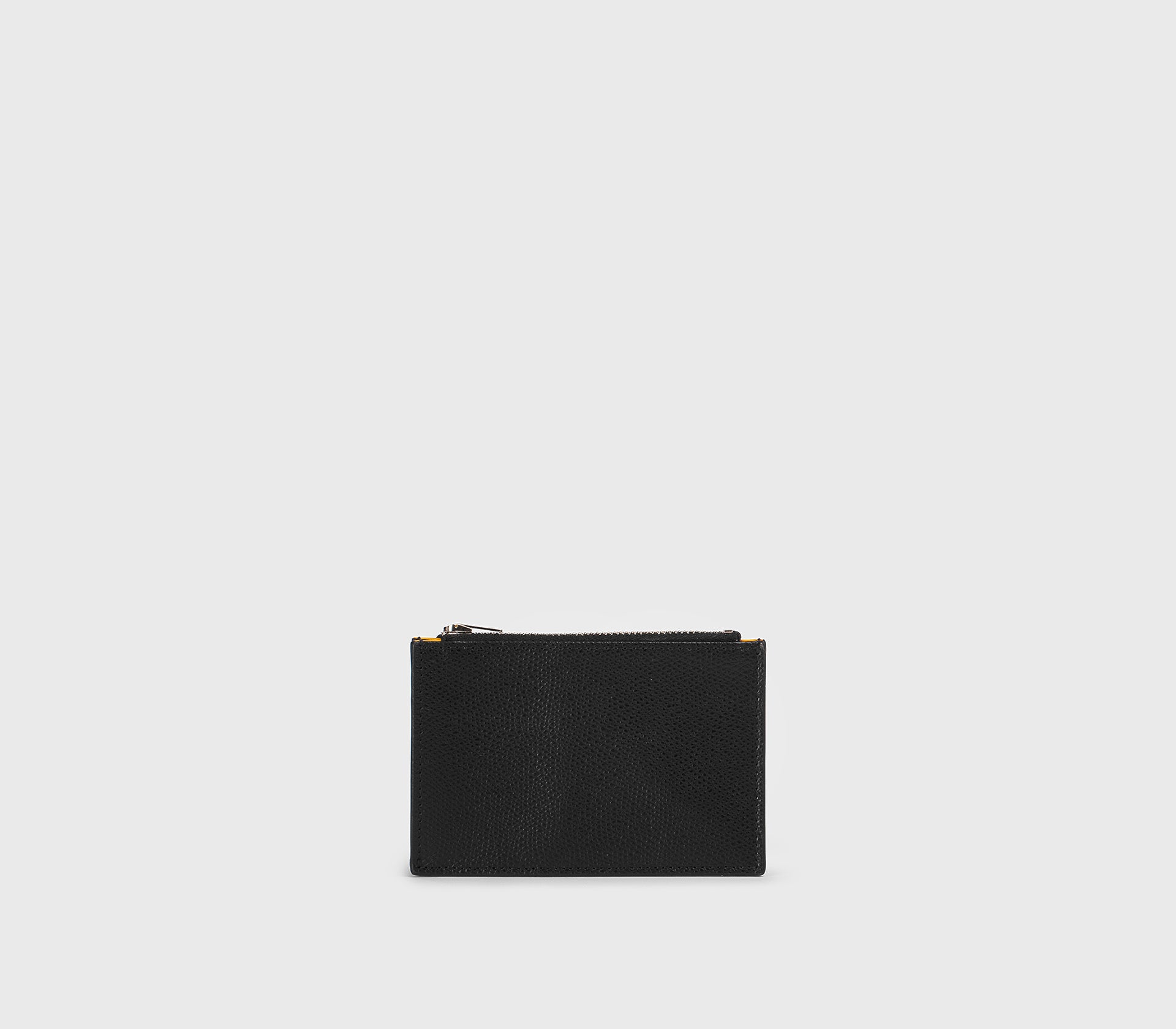 Porta carte e monete in pelle palmellata nero