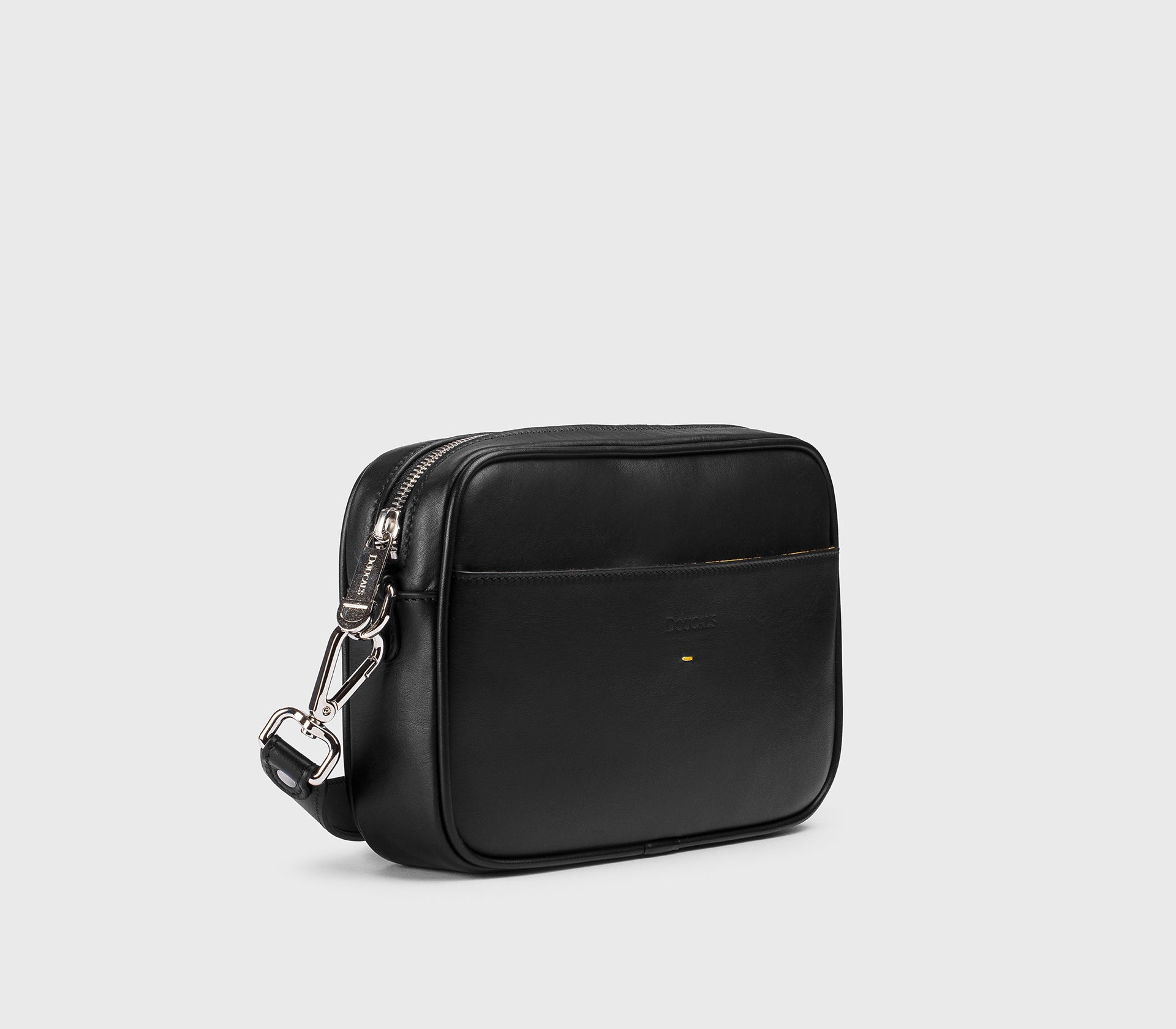 Borsa messenger in pelle nera