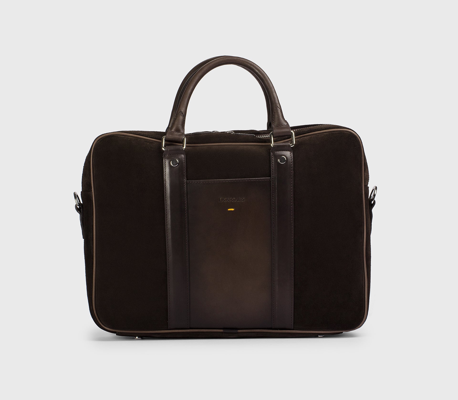 Borsa 24H in pelle e suede marrone "terre"