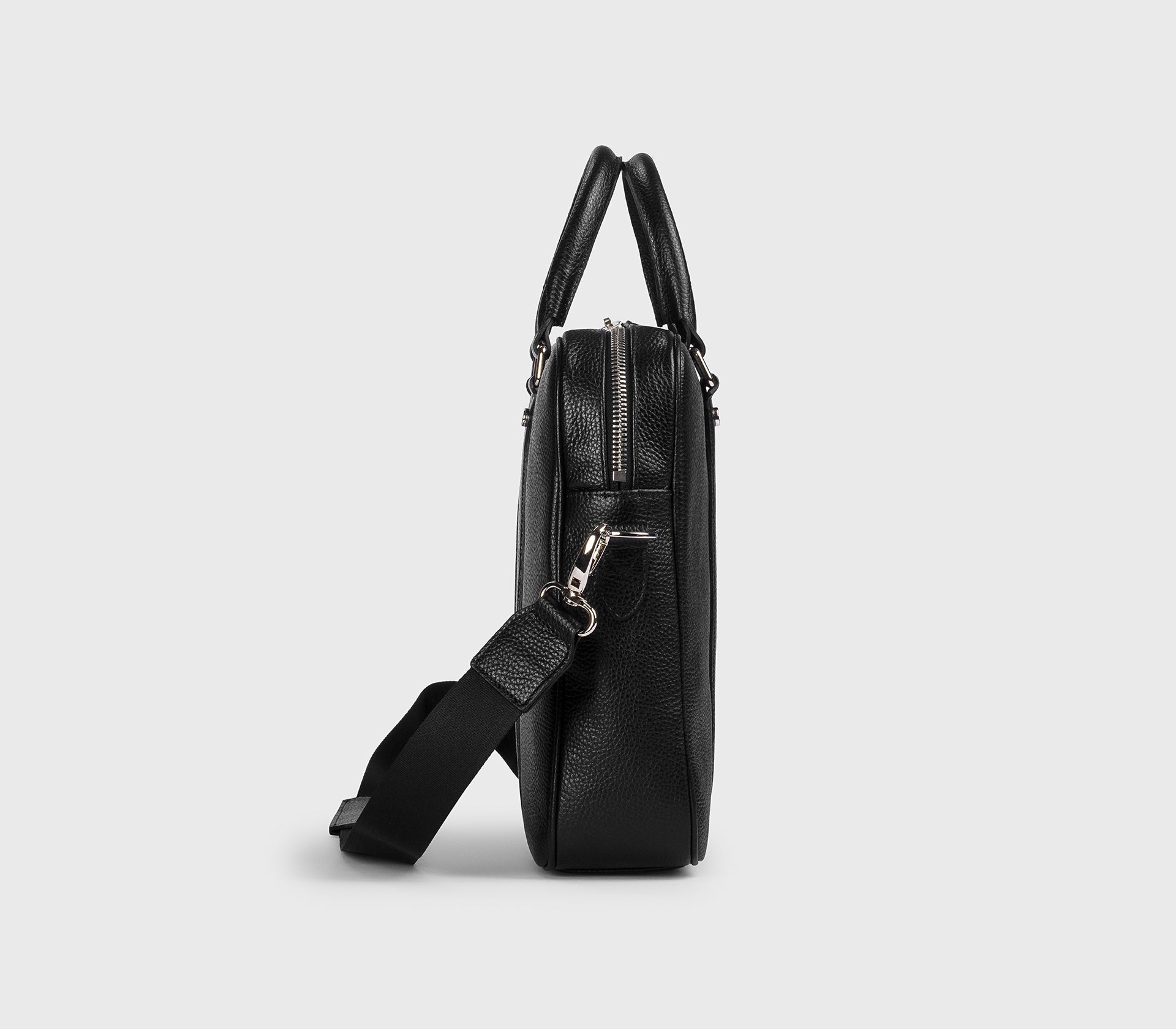 Borsa 24H in pelle bottalata nera