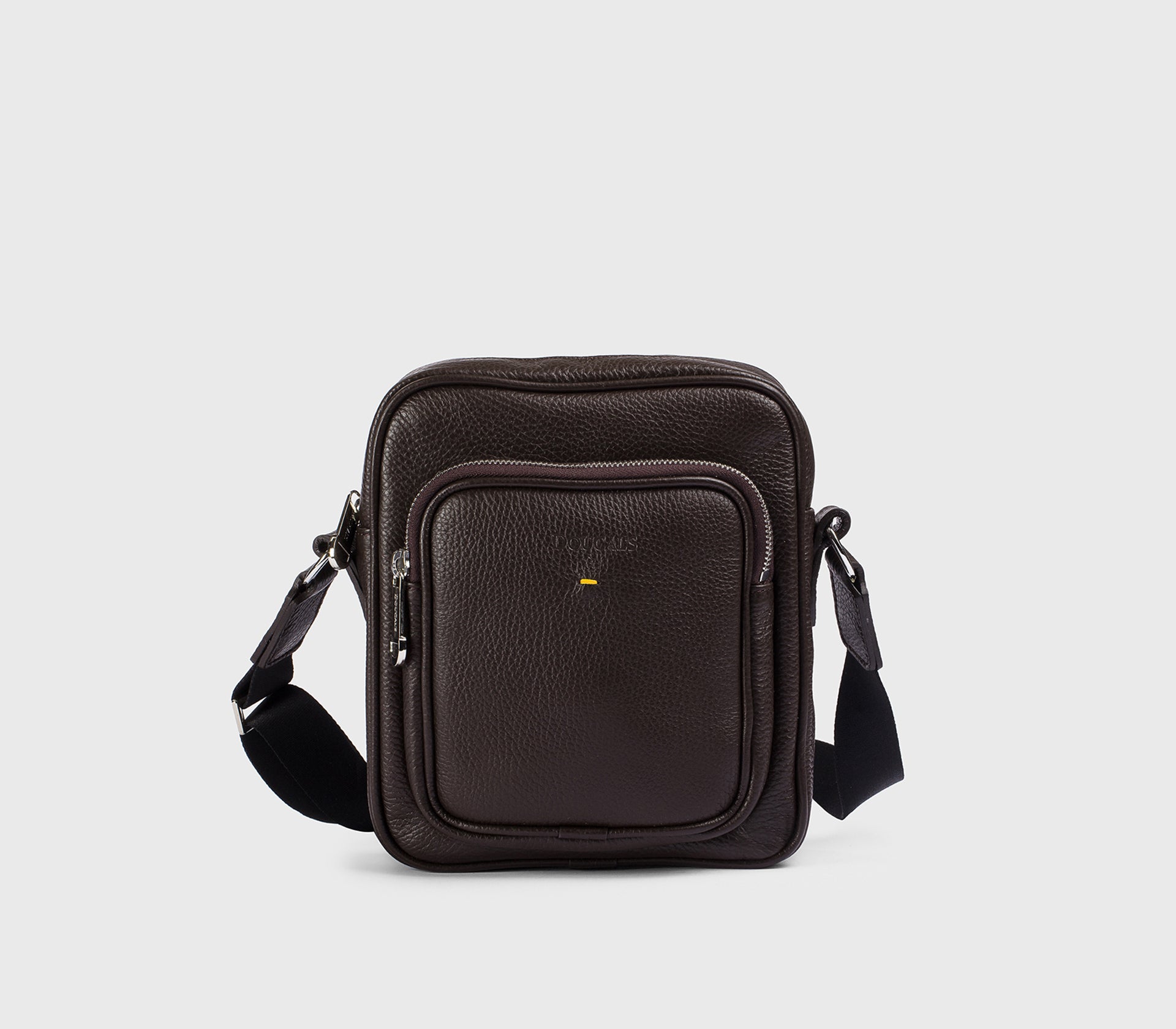 Borsa a tracolla in pelle bottalata marrone "cioccolato"