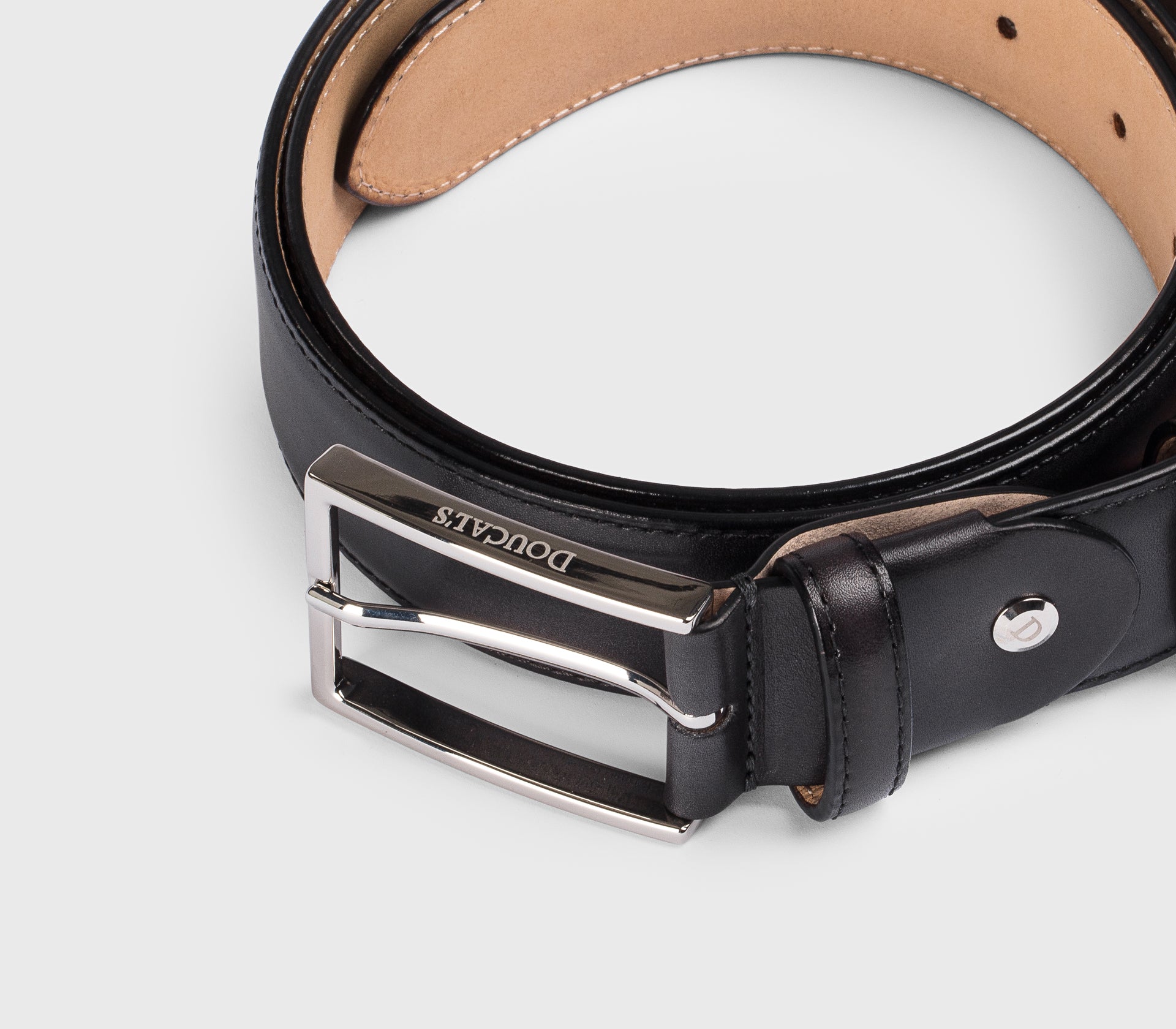 Ceinture réglable en cuir graphite