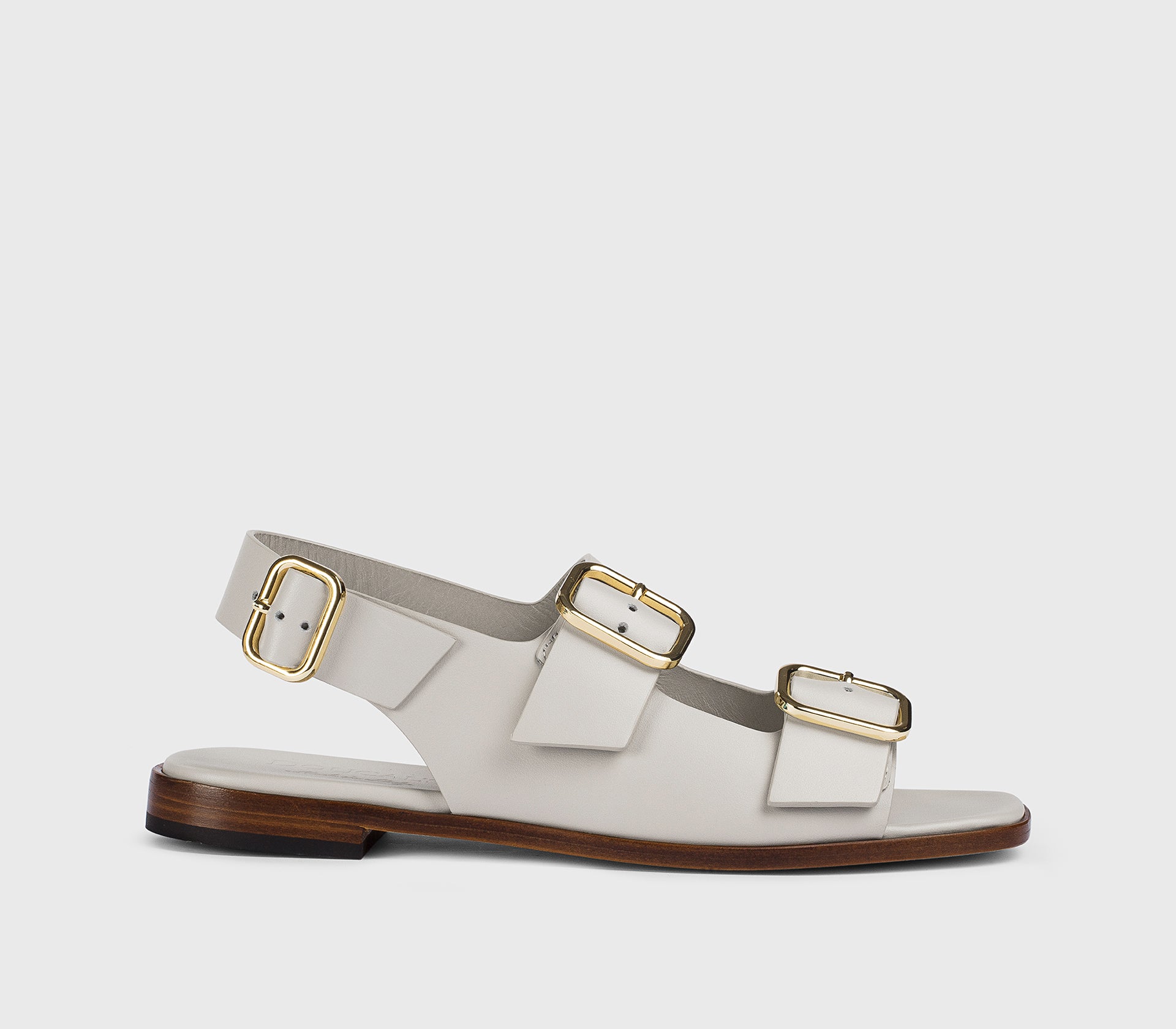 DD8770DEGNUF073MW13 - Sandalo con fibbie in pelle bianco