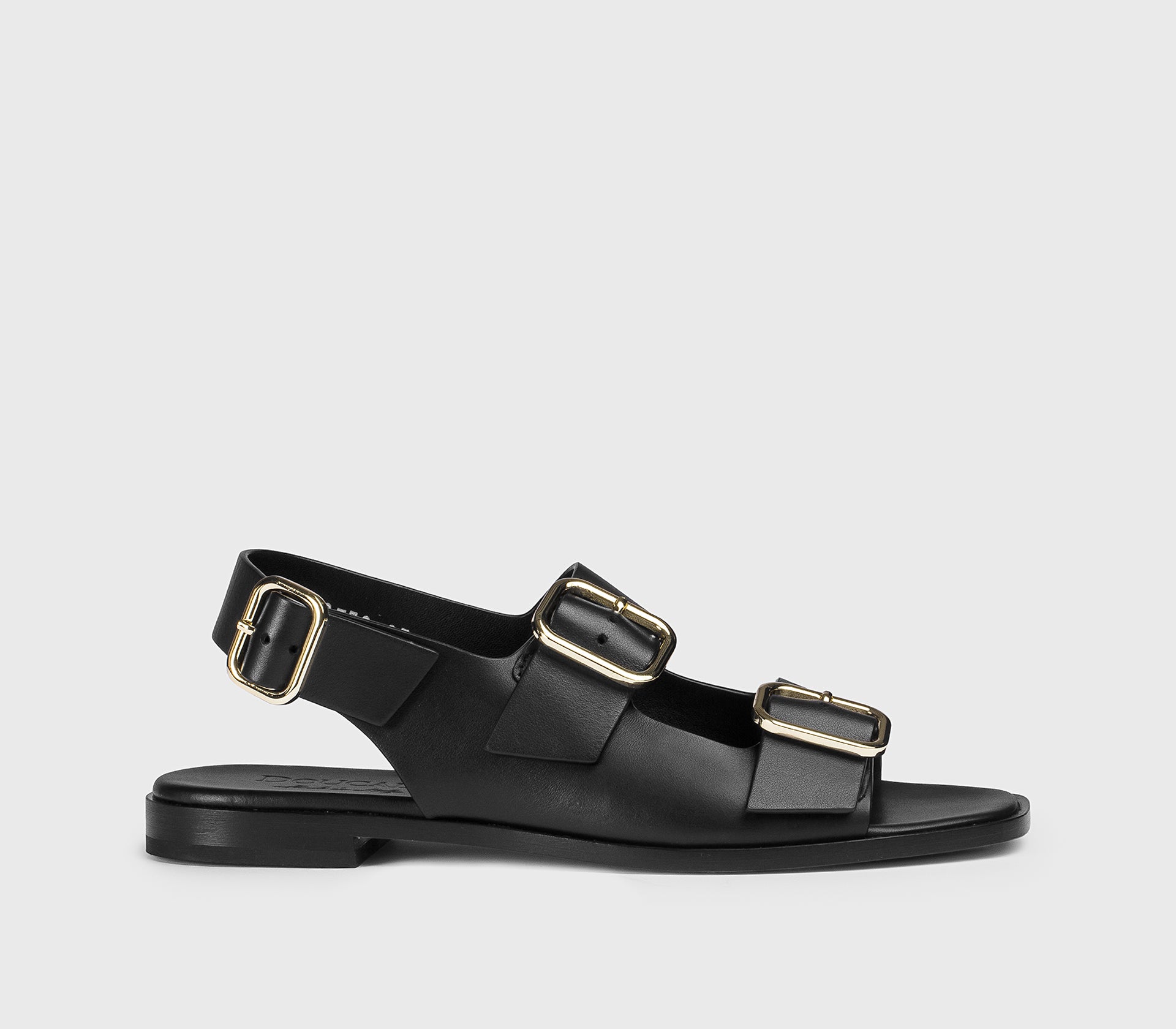 DD8770DEGNUF073NN00 - Sandalo con fibbie in pelle nero