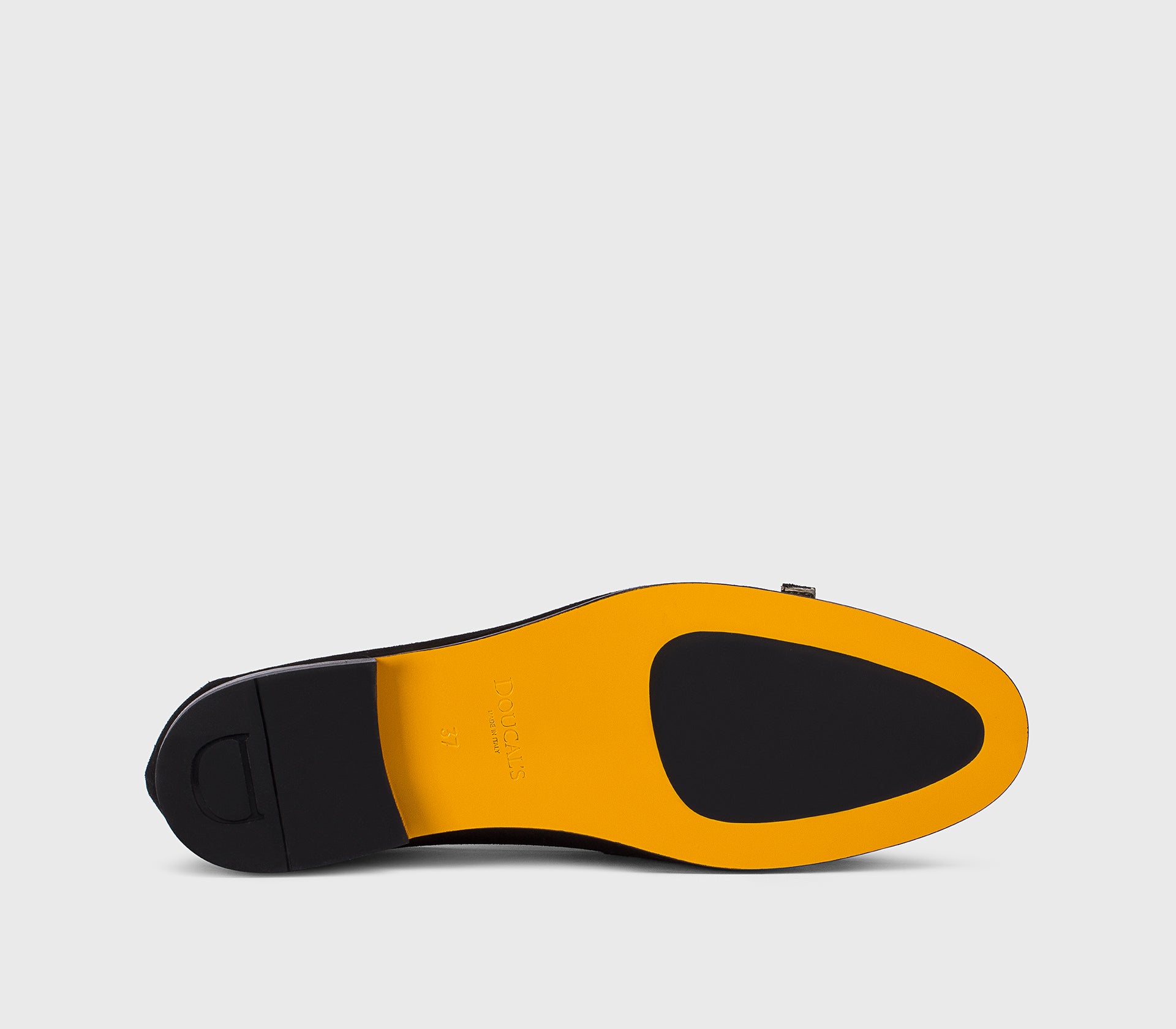 Mocassin à double boucle en cuir de cerf noir