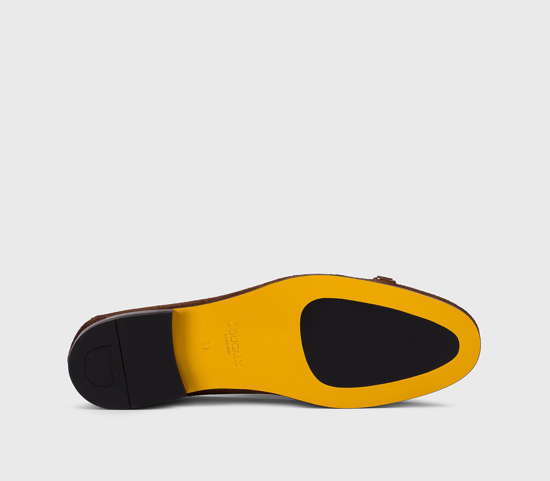 DD8877MEGNUF252TM45 - Mocassino con doppia fibbia in suede marrone "wood"