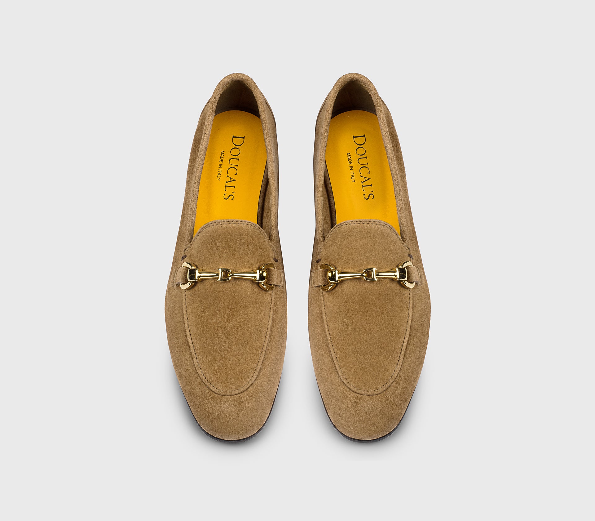 DD8878MEGNUZ278NC53 - Mocassino con accessorio in metallo in suede "teddy" beige