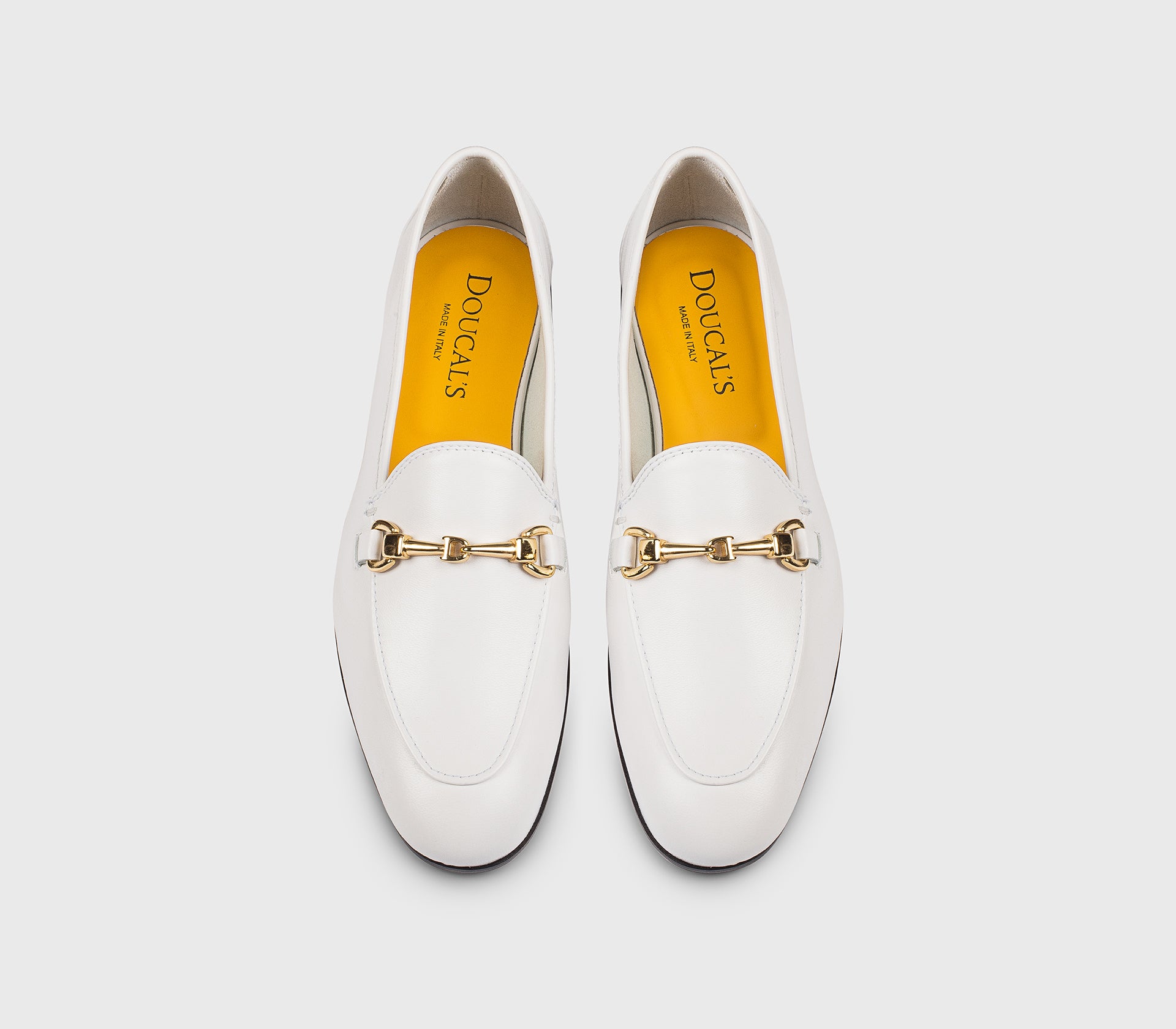 DD8878MEGNUZ279NW00 - Mocassino con morsetto in pelle bianco