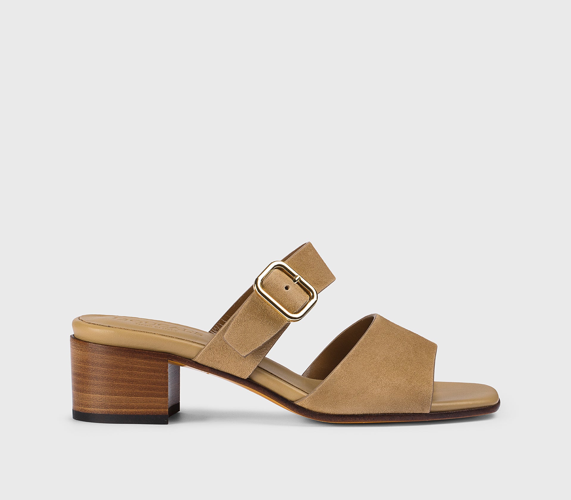 DD8886EDITUF278MC53 - Sandalo doppia fascia in suede "teddy" beige
