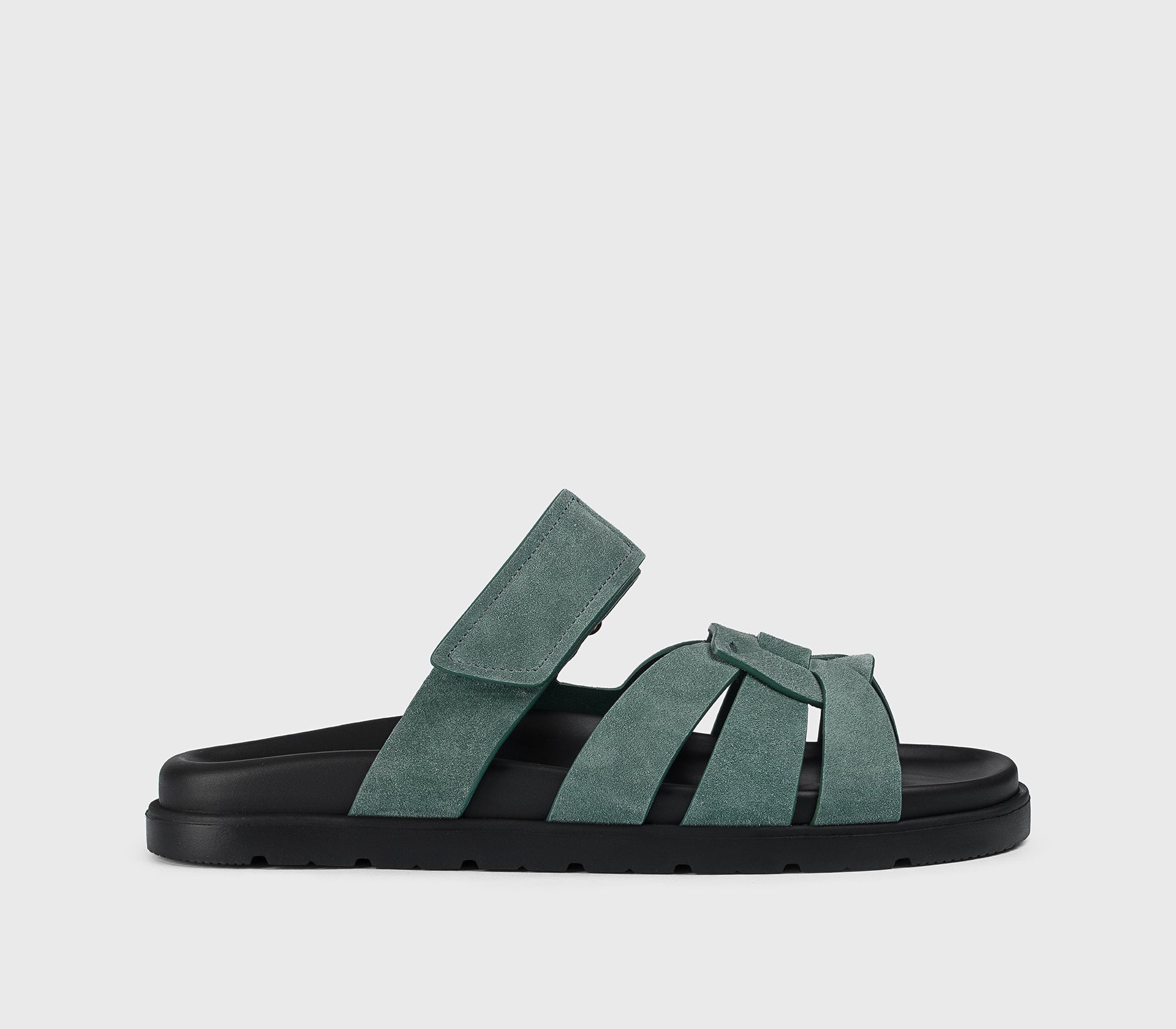 DD8890MATIUF229NB34 - Sandalo multifascia in suede blu "horizon"