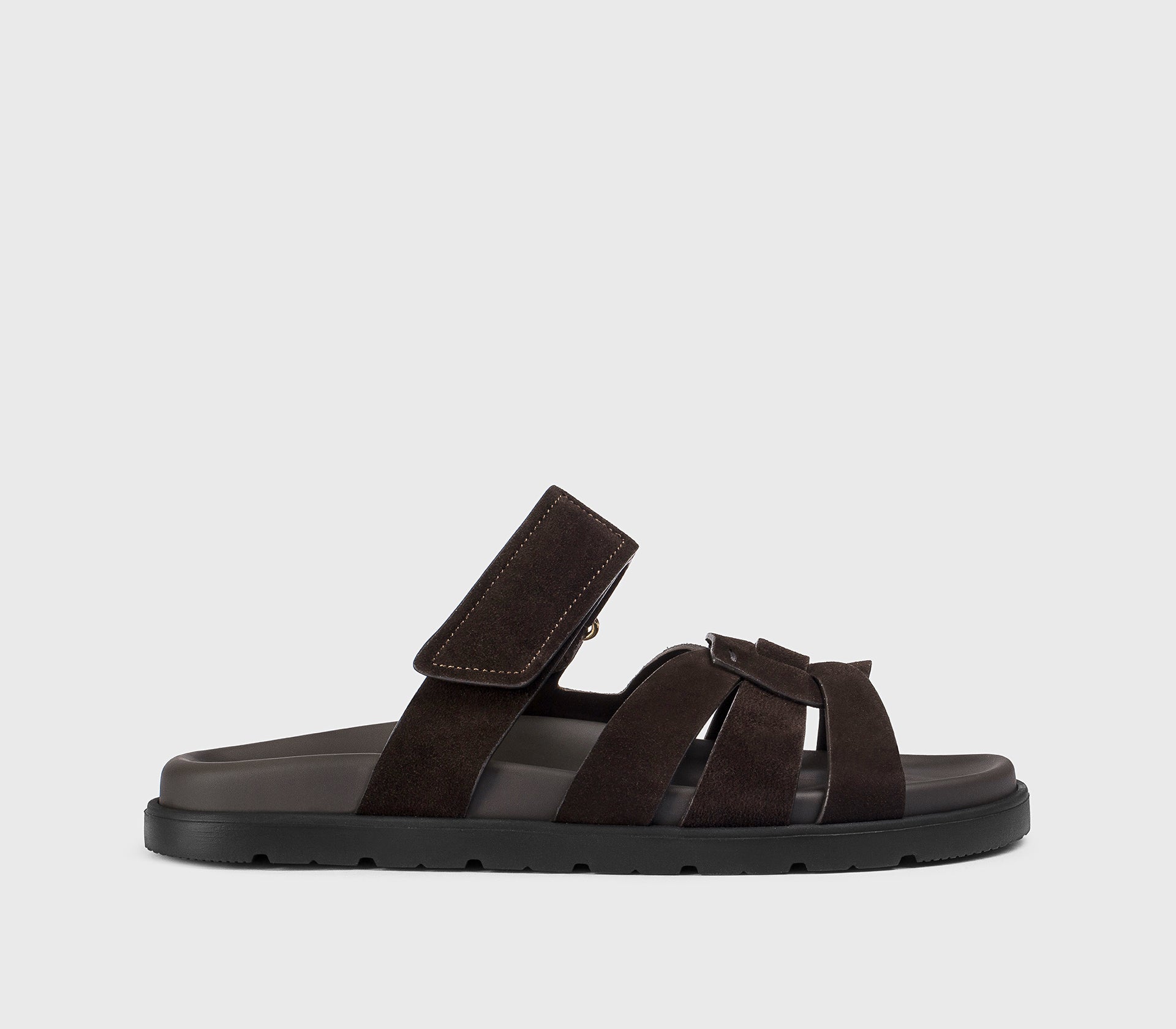 DD8890MATIUF229NL03 - Sandalo multifascia in suede mogano
