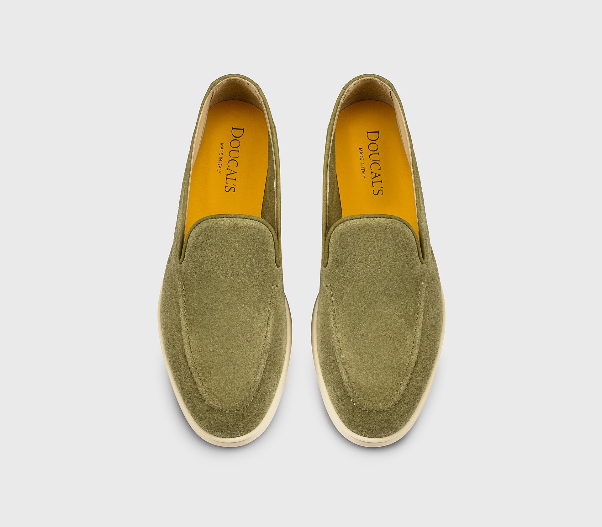 DD8893JOANUY229GV39 - Mocassino in suede verde "leave"
