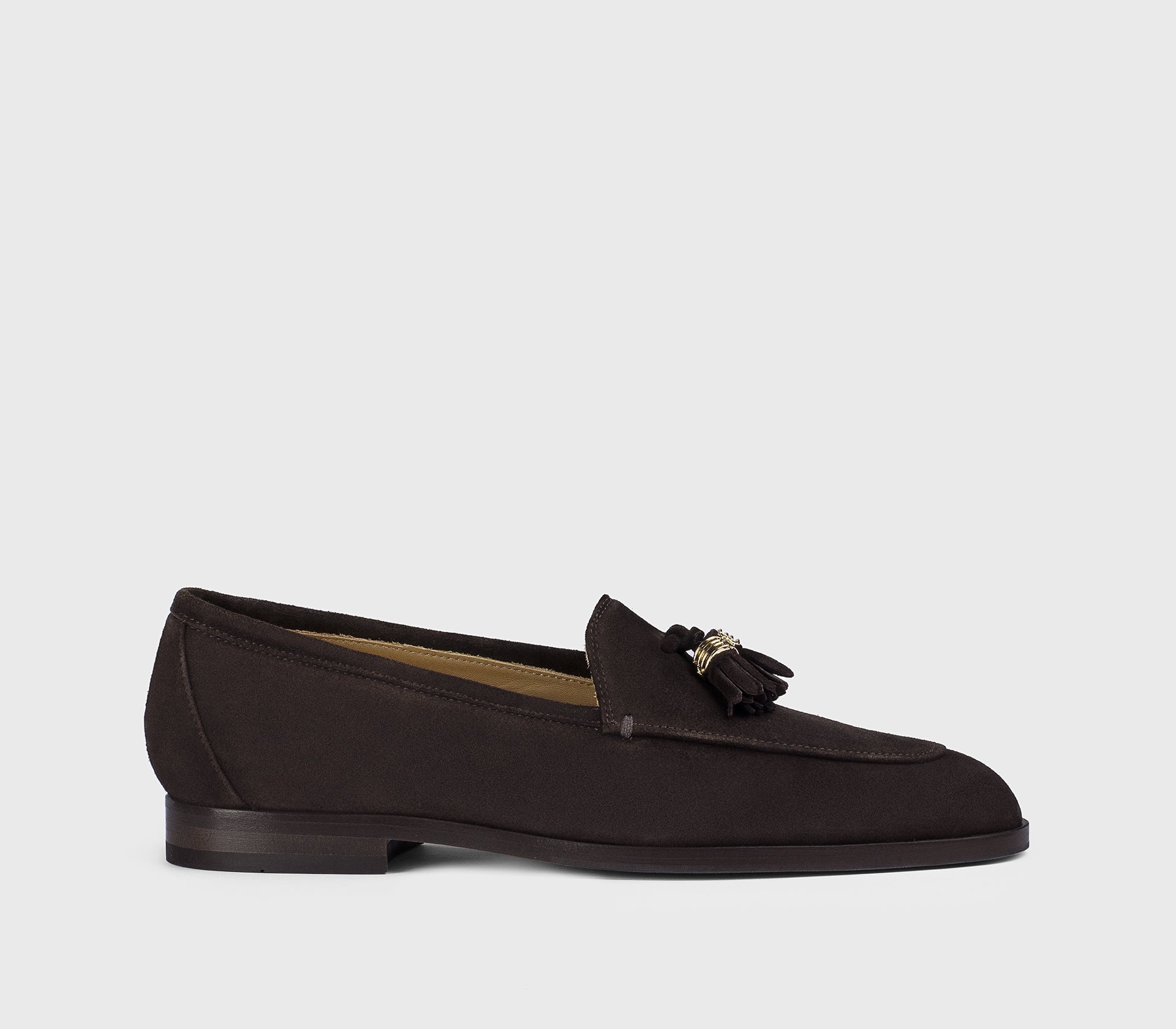 DD8943ELEAUF252TL03 - Mocassino con nappine in suede mogano