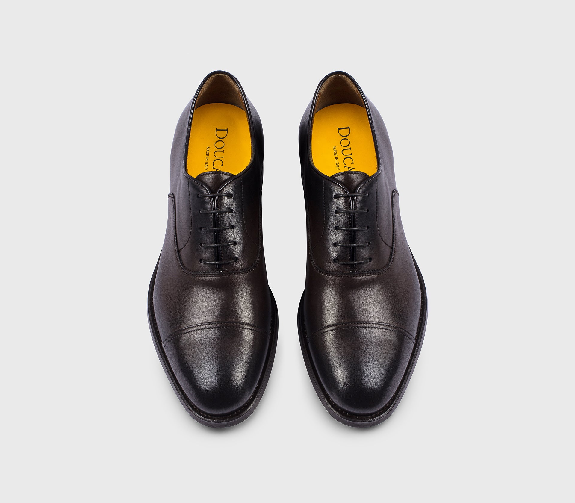 DU1002ORVXUF259TM00 - Stringata oxford in pelle testa di moro