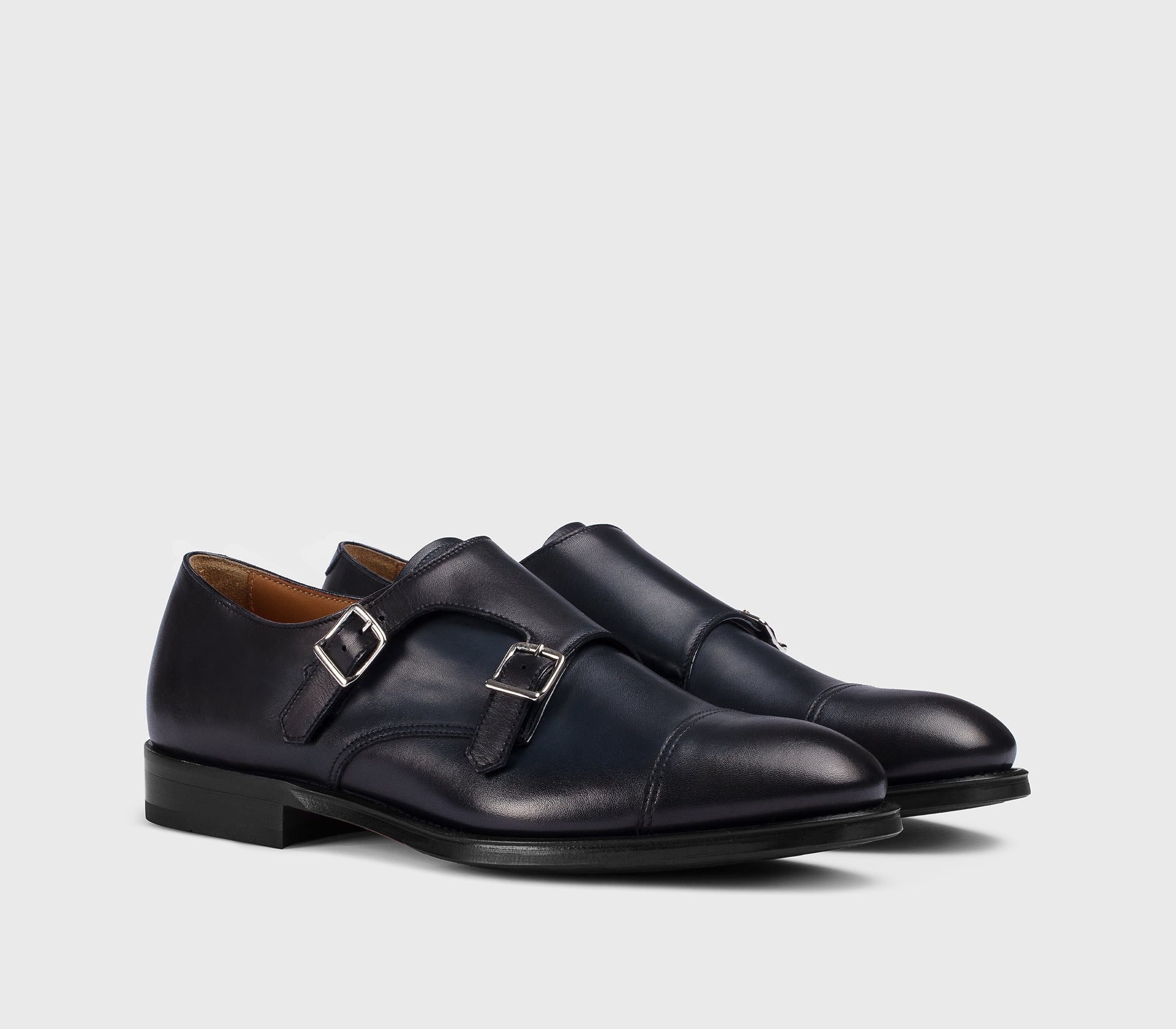 DU1025ORVXUF259NB00 - Doppia fibbia in pelle blu