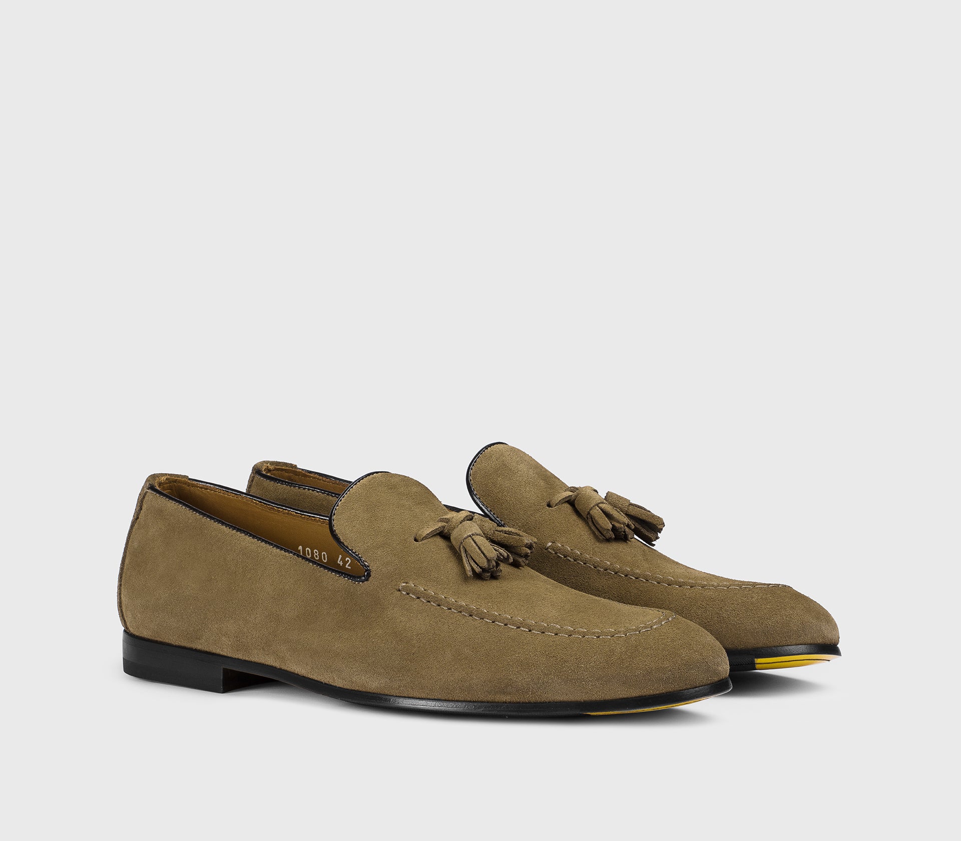 Mocassin à glands en daim marron clair
