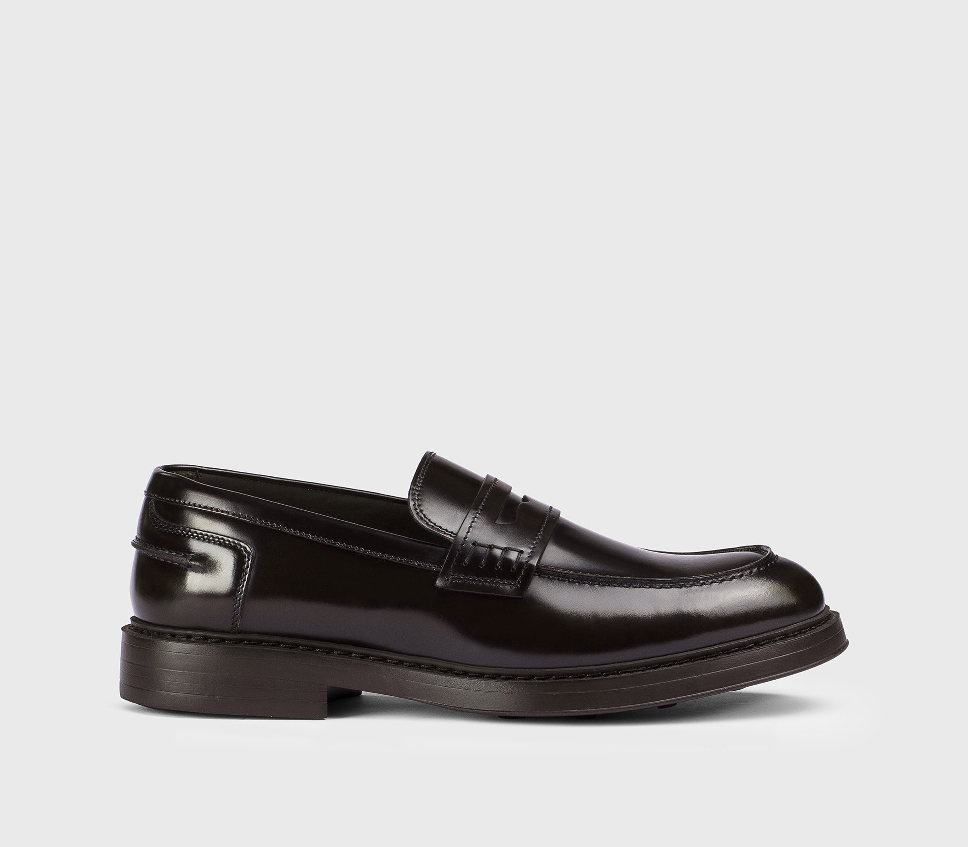 DU2726BRUXUF007TM02 - Mocassino penny in pelle marrone "ebano"