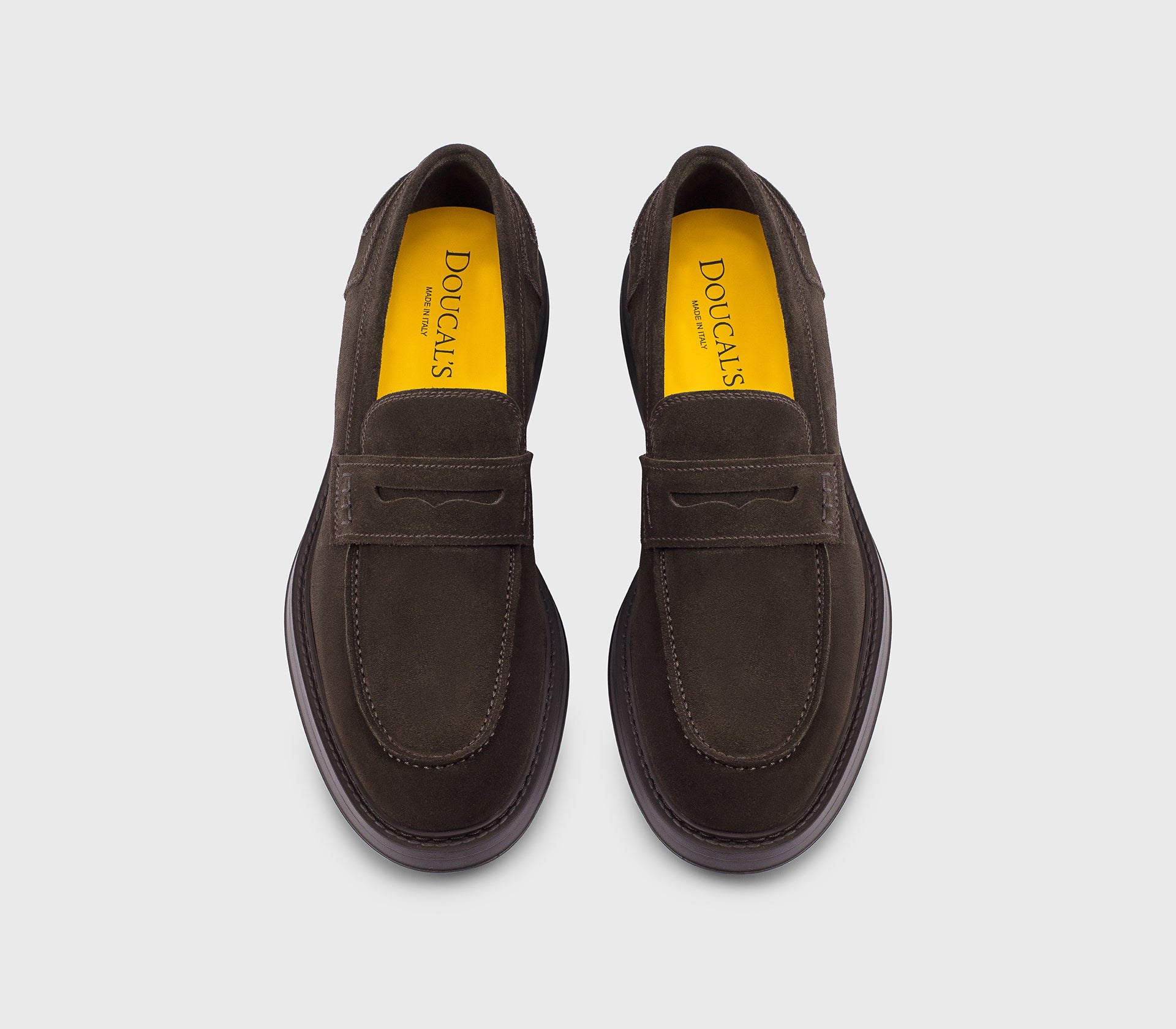 DU2726BRUXUF009TM23 - Mocassino penny in suede marrone "terre"