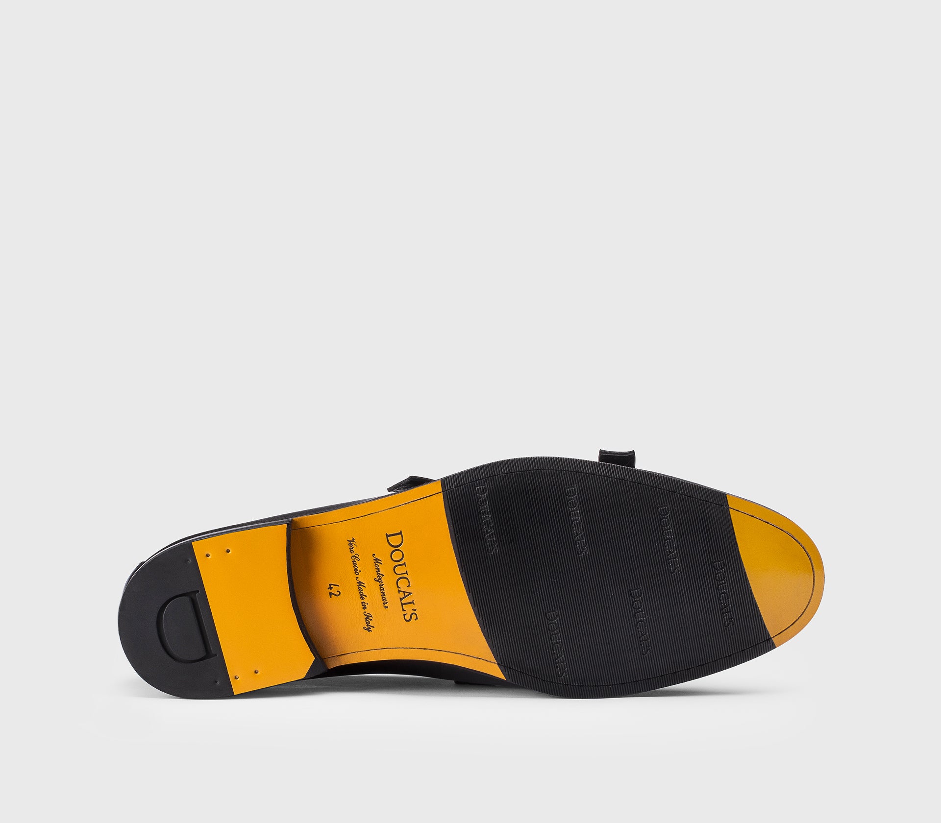 DU3160PANNUF159NN00 - Mocassino doppia fibbia in pelle nero