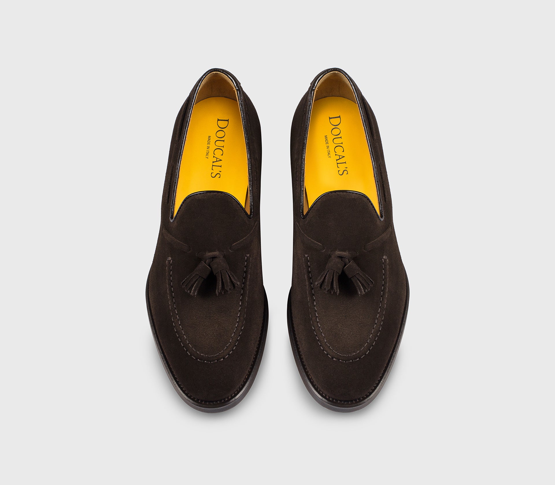 DU3339ORVNUF009TM23 - Mocassino con nappine in suede marrone "terre"