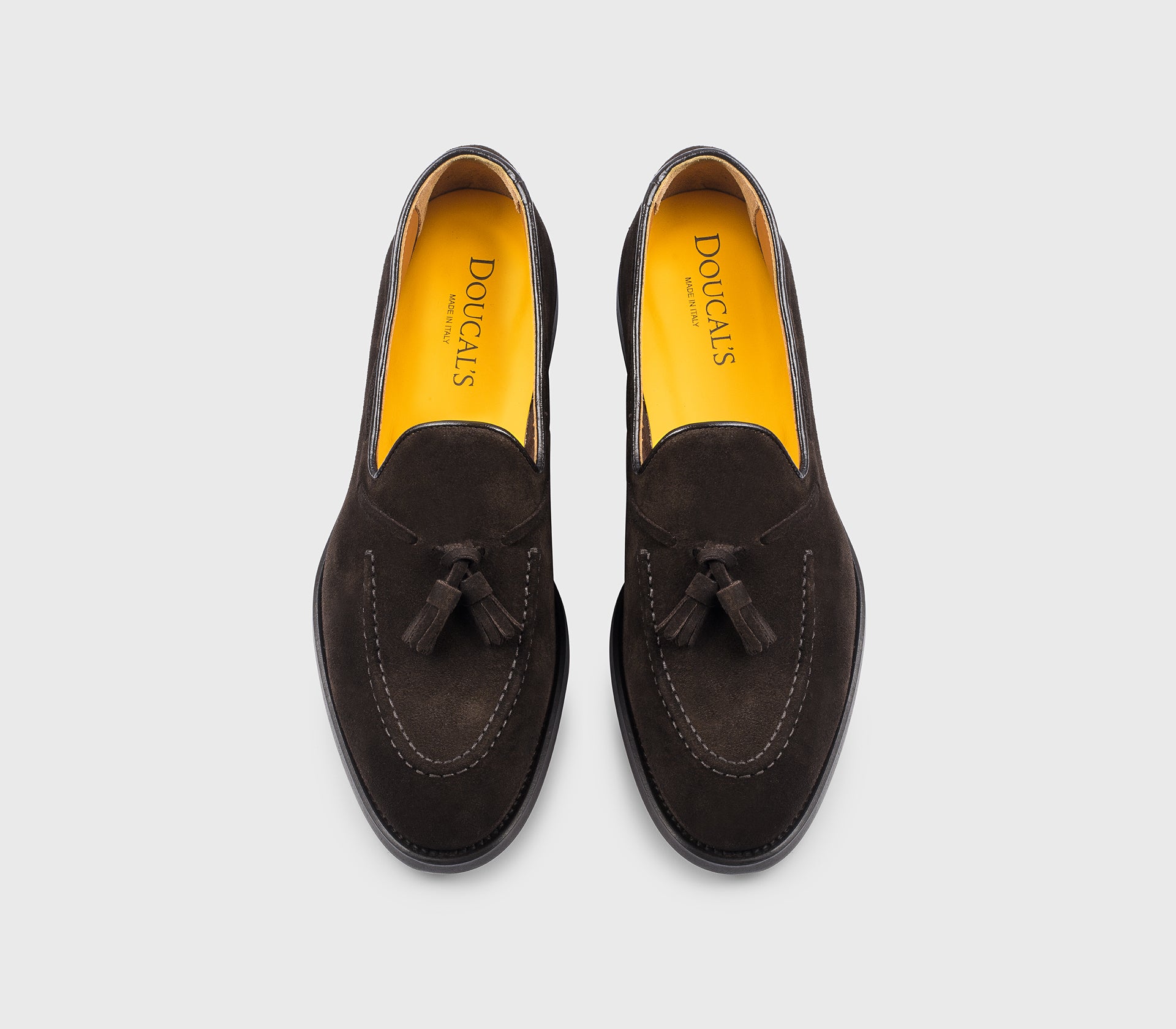 DU3339ORVNUY009TM23 - Mocassino con nappine in suede marrone "terre"