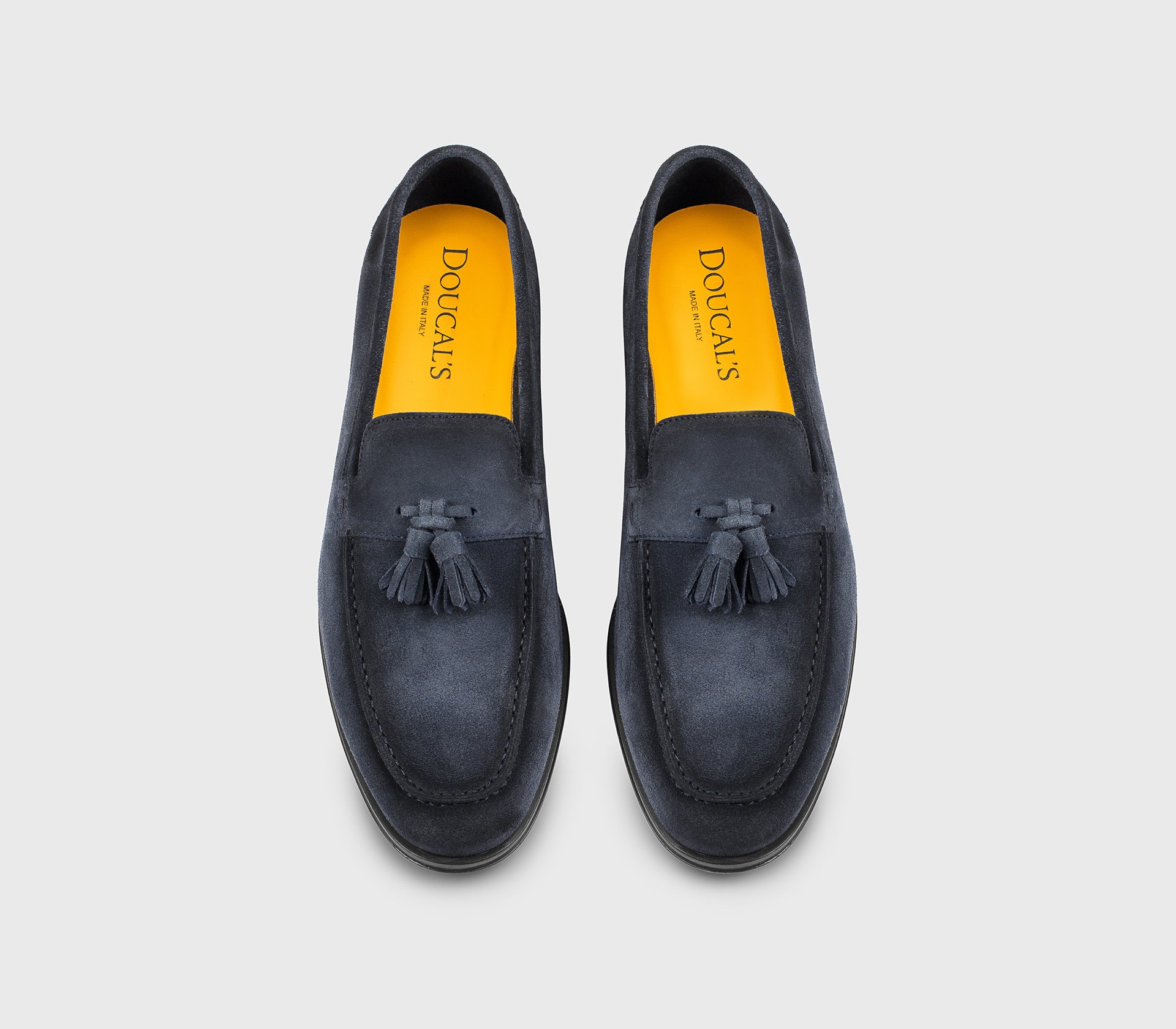 DU3383NOTTUY260NB15 - Mocassino in suede con nappine blu