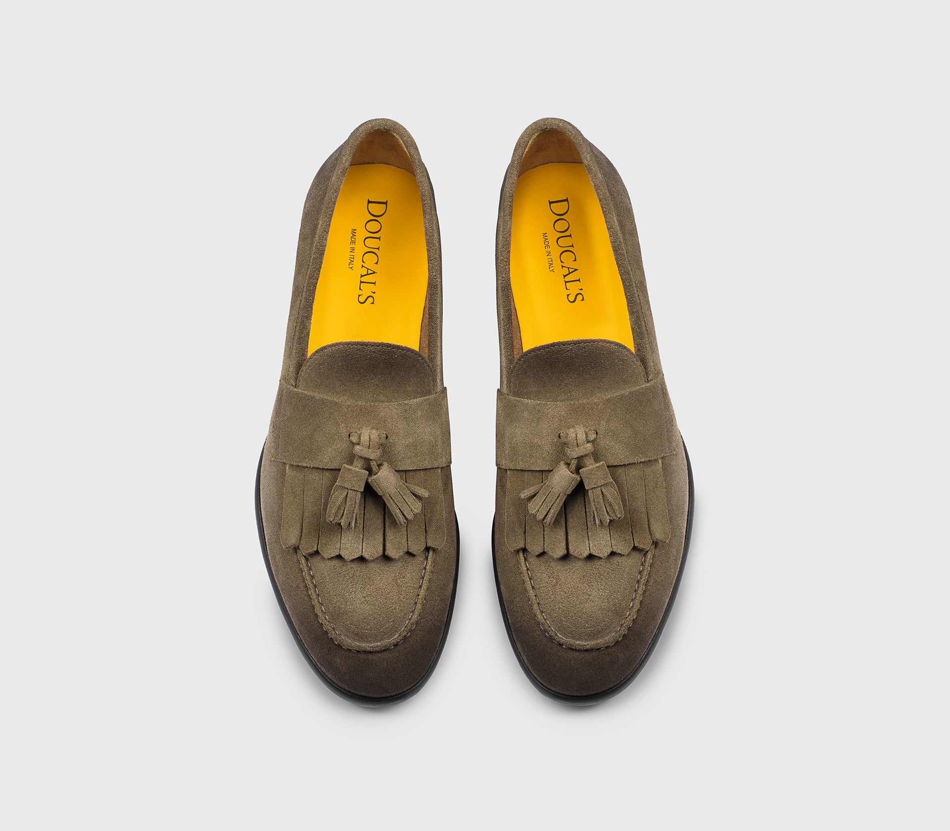 DU3399STRAUY260TM08 - Mocassino con nappine e frangia in suede cacao