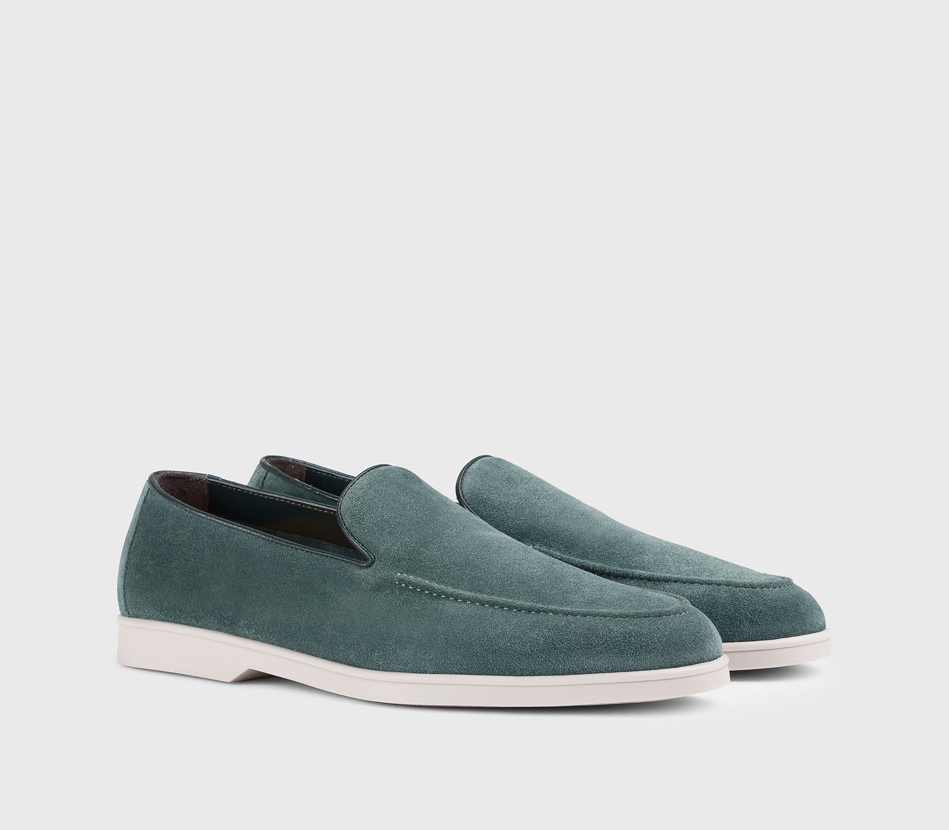 DU3413NWMAUY009GB34 - Mocassino in suede blu "horizon"