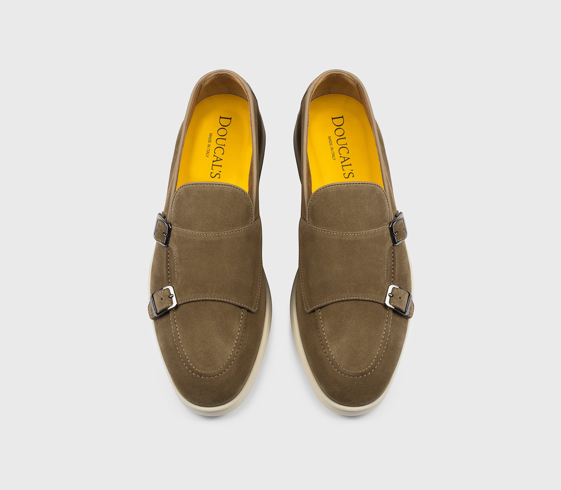 DU3414NWMAUY009GV31 - Mocassino doppia fibbia in suede palude