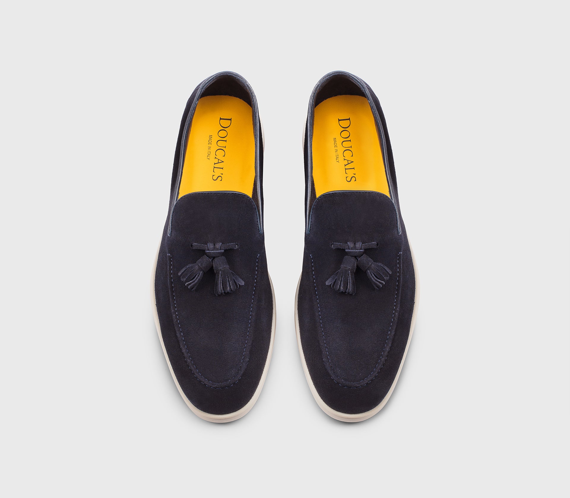 DU3415NWMAUY009GB00 - Mocassino con nappine in suede blu