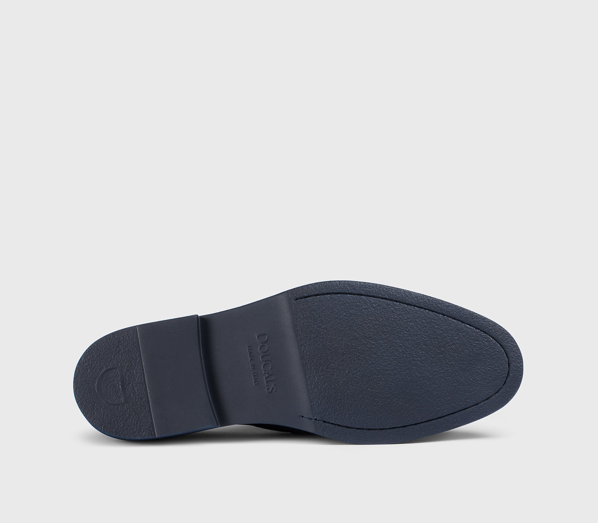 Mocassin avec détail « passant » en daim bleu