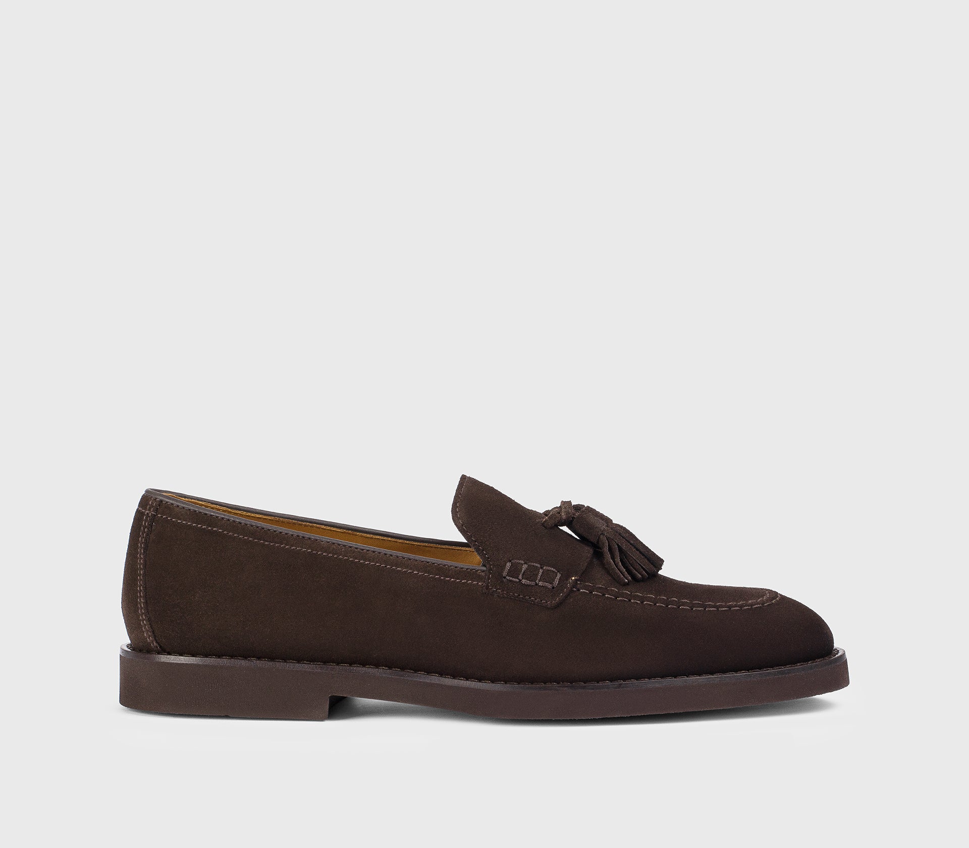 DU3420SALOUF009TM23 - Mocassino con nappine in suede marrone "terre"
