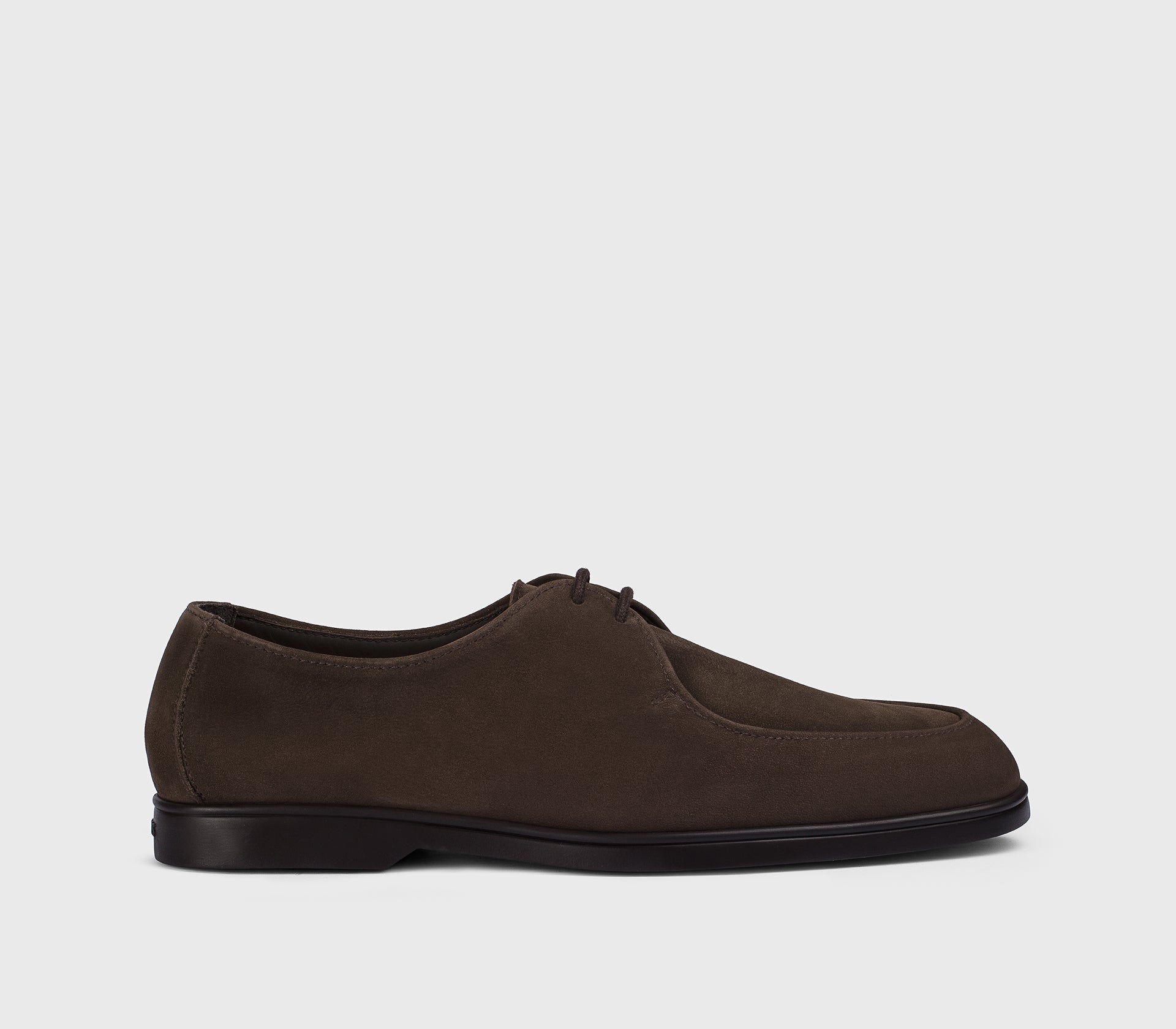 DU3512NWMAUY288TL03 - Stringata a due fori in suede mogano