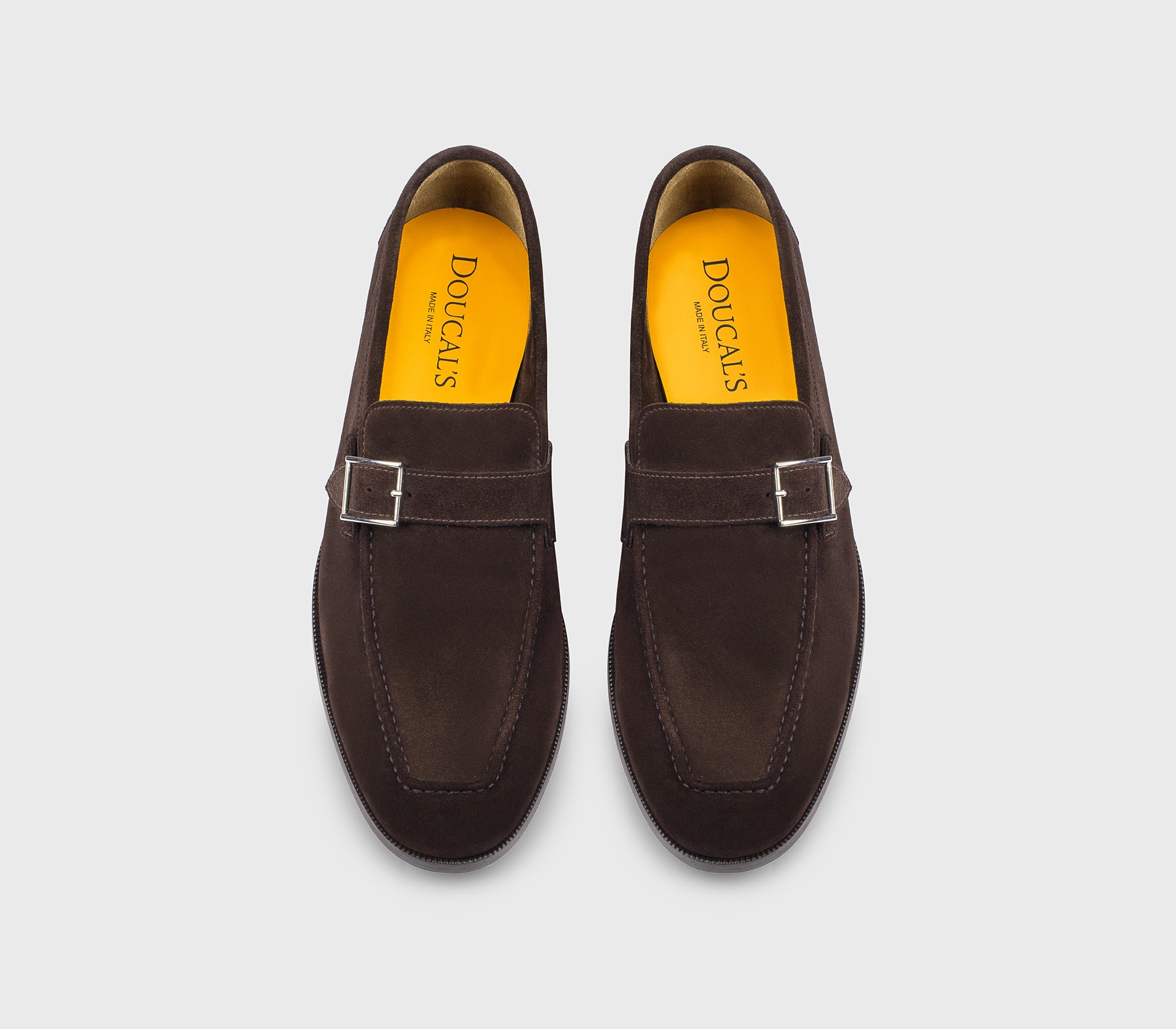DU3524NORWUZ009TM23 - Mocassino mono fibbia in suede marrone "terre"