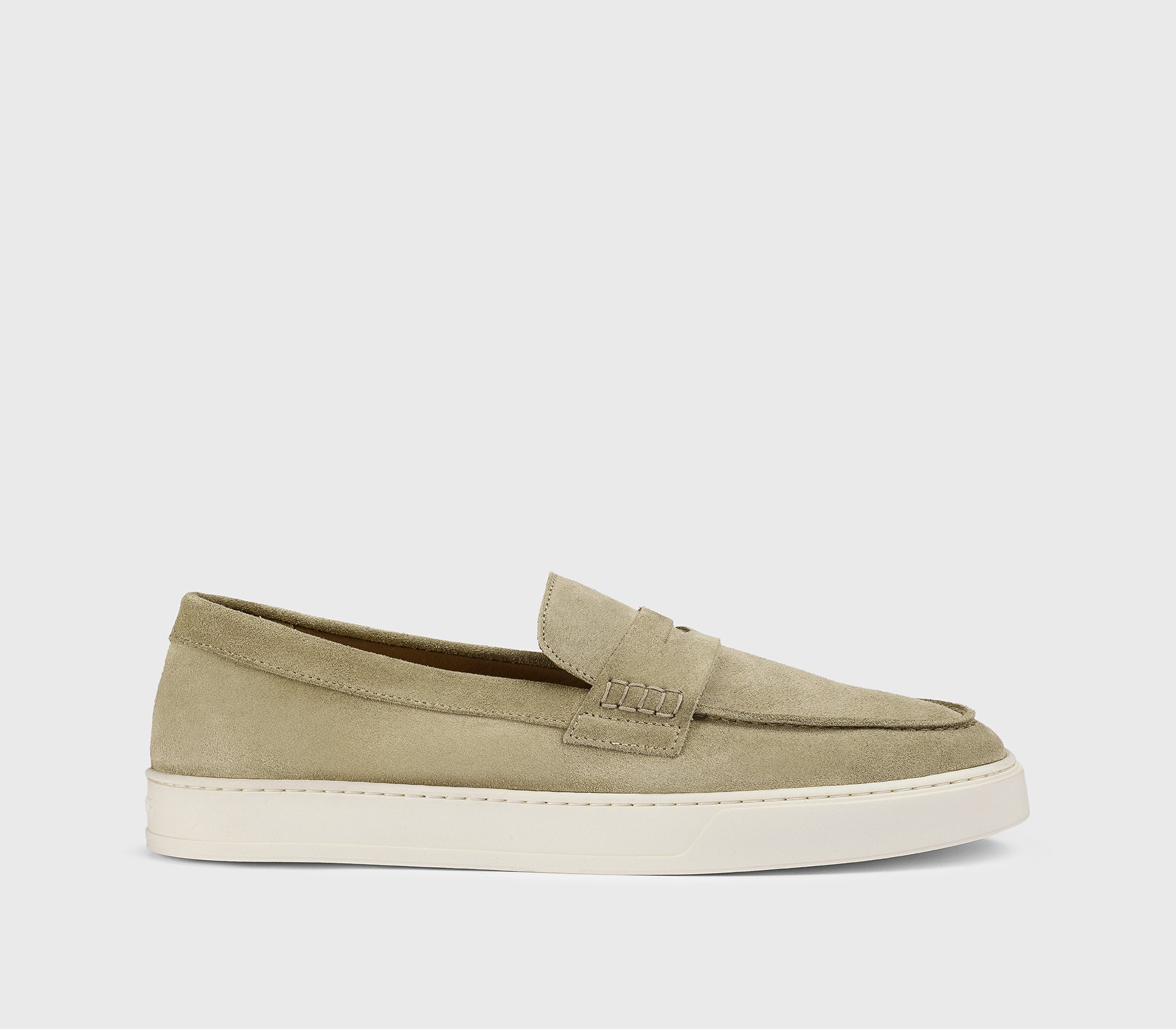 DU3546STEVUY009EC15 - Mocassino slip-on con mascherina in suede sabbia
