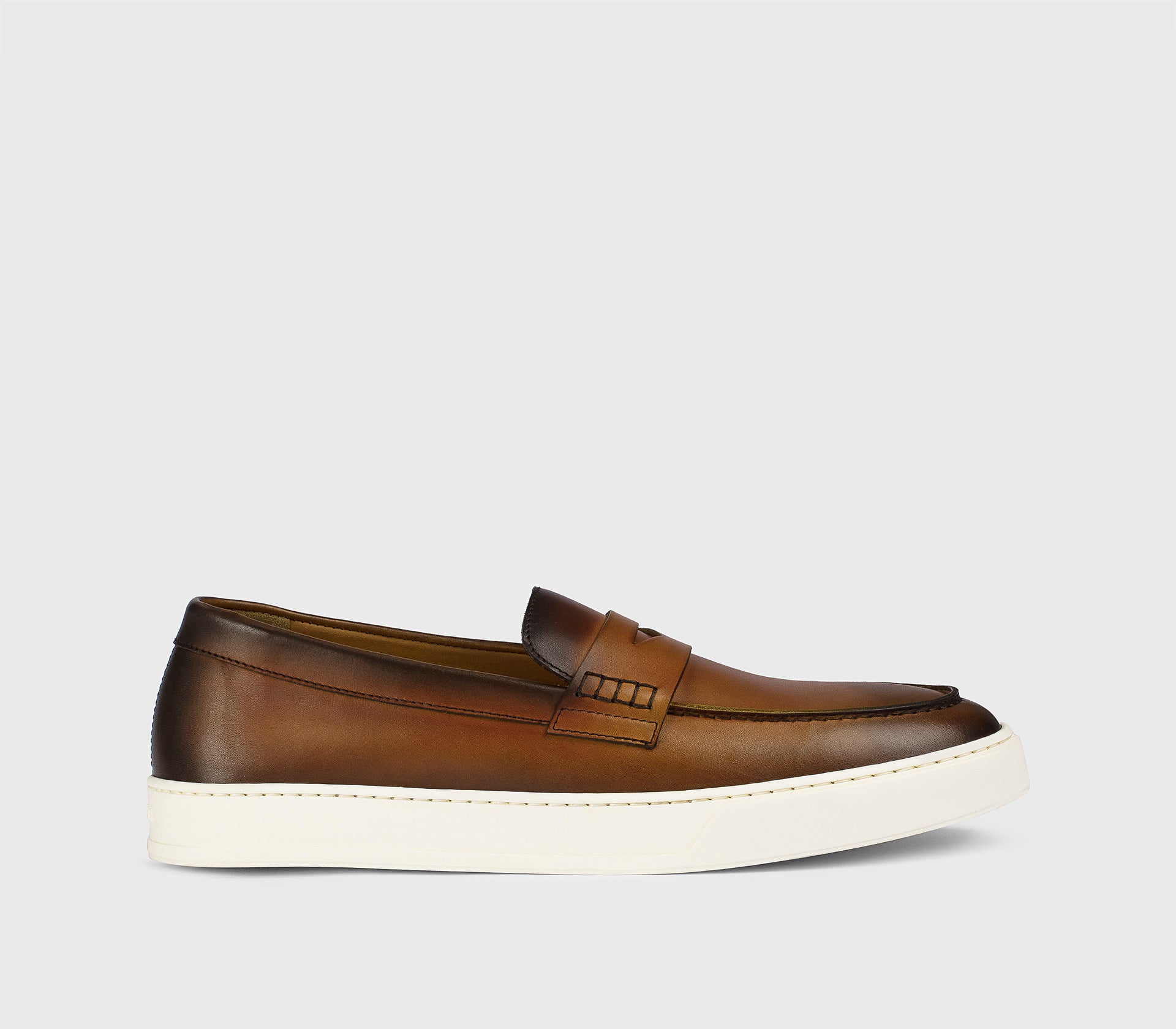DU3546STEVUY159EC22 - Mocassino slip-on con mascherina in pelle caramel
