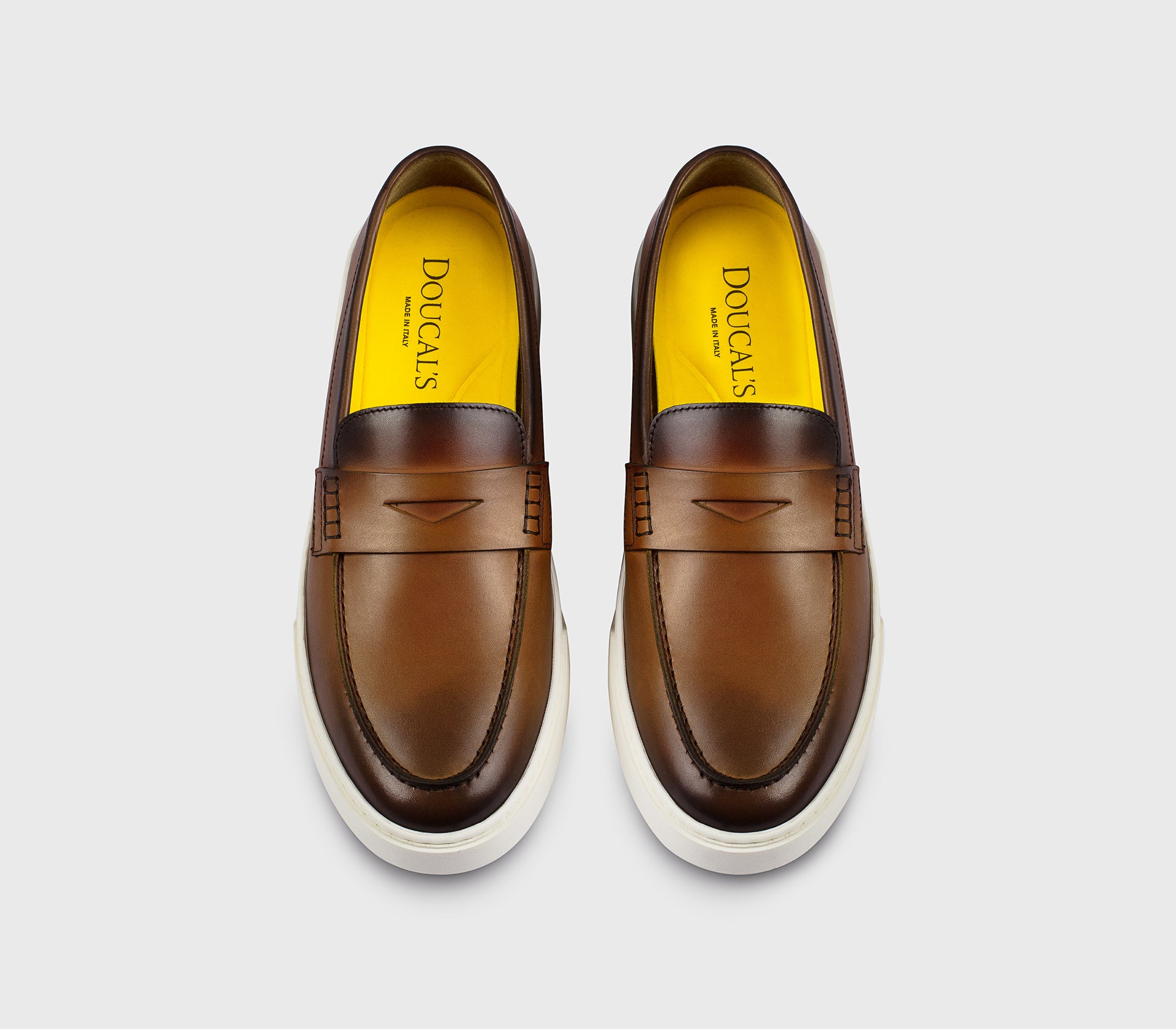 DU3546STEVUY159EC22 - Mocassino slip-on con mascherina in pelle caramel