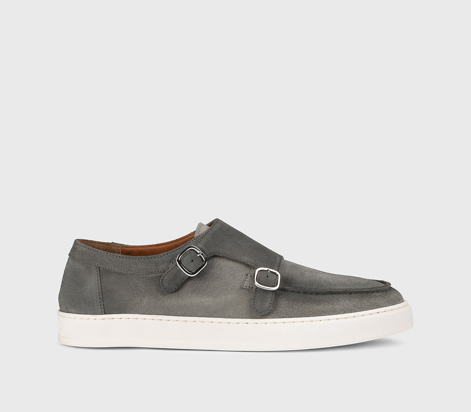DU3548STEVUY260EN22 - Doppia fibbia in suede grigio "iron"