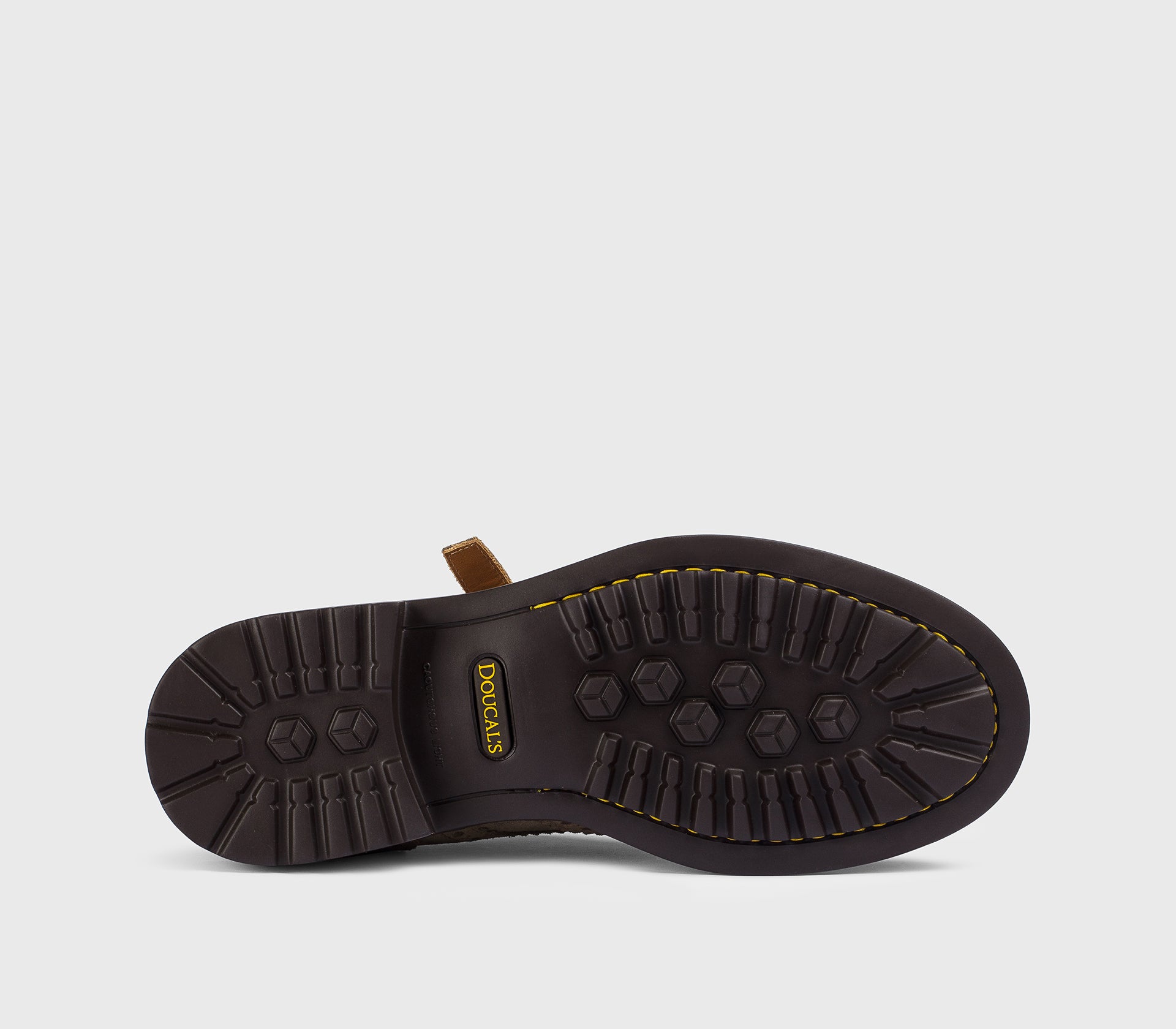 DU3567HENRUF009TM08 - Doppia fibbia con dettaglio "passante" in suede cacao