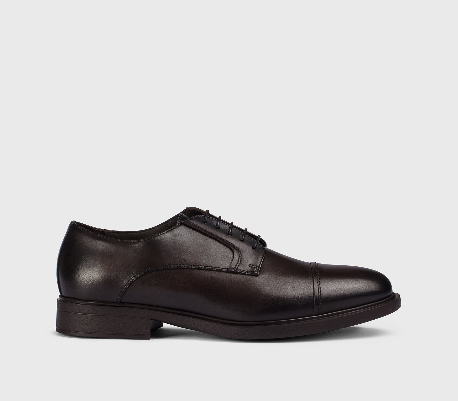 DU3578MARCUF159TM29 - Stringata derby in pelle testa di moro