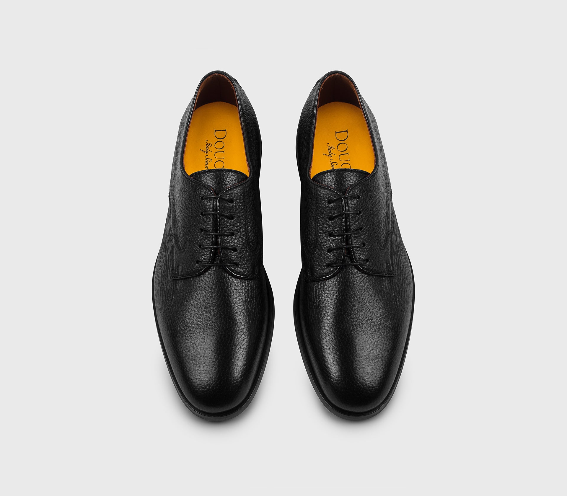 DU3592STREUF054NN00 - Stringata derby in pelle di cervo nera