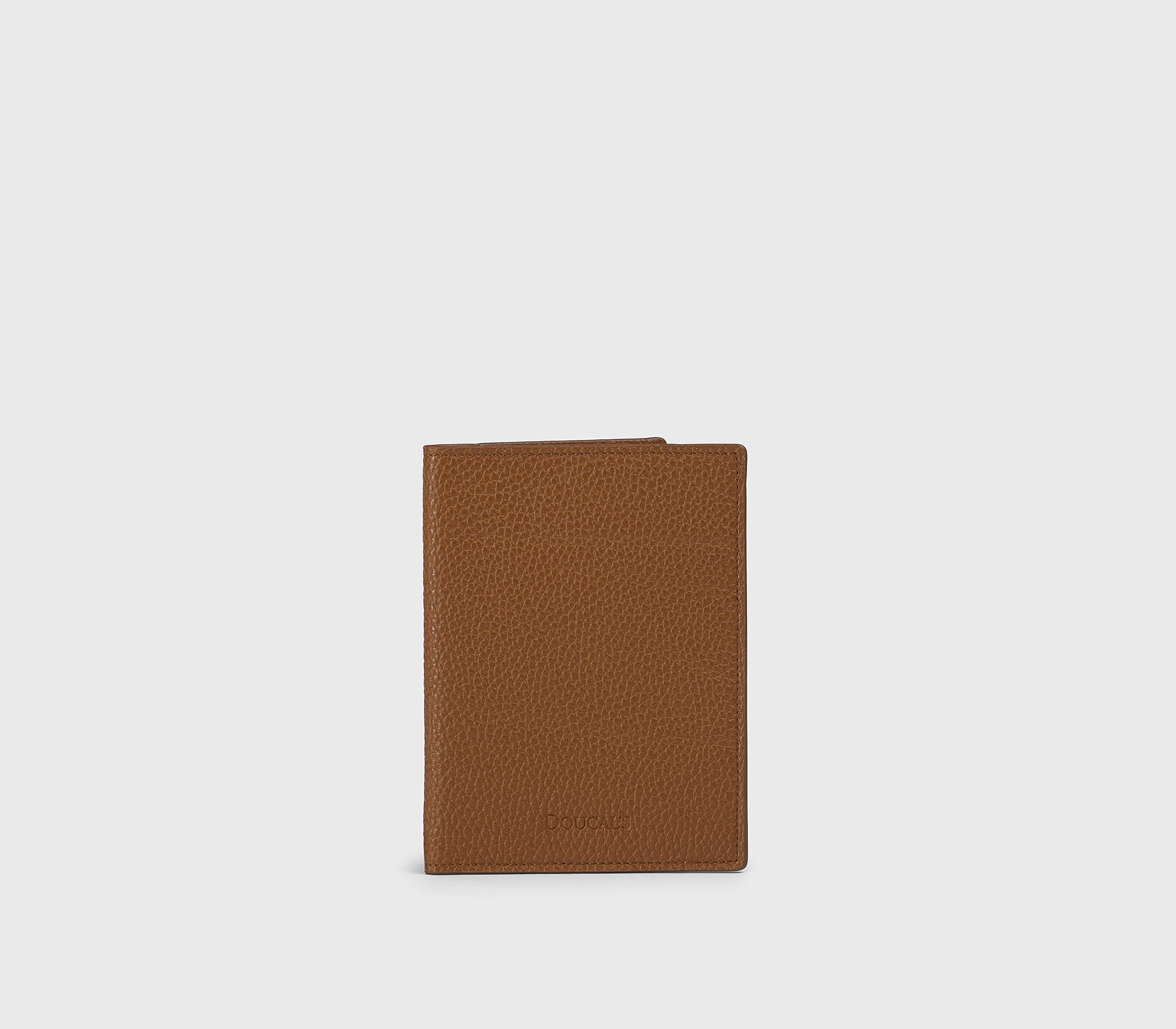 Porta passaporto in pelle bottalata caramel