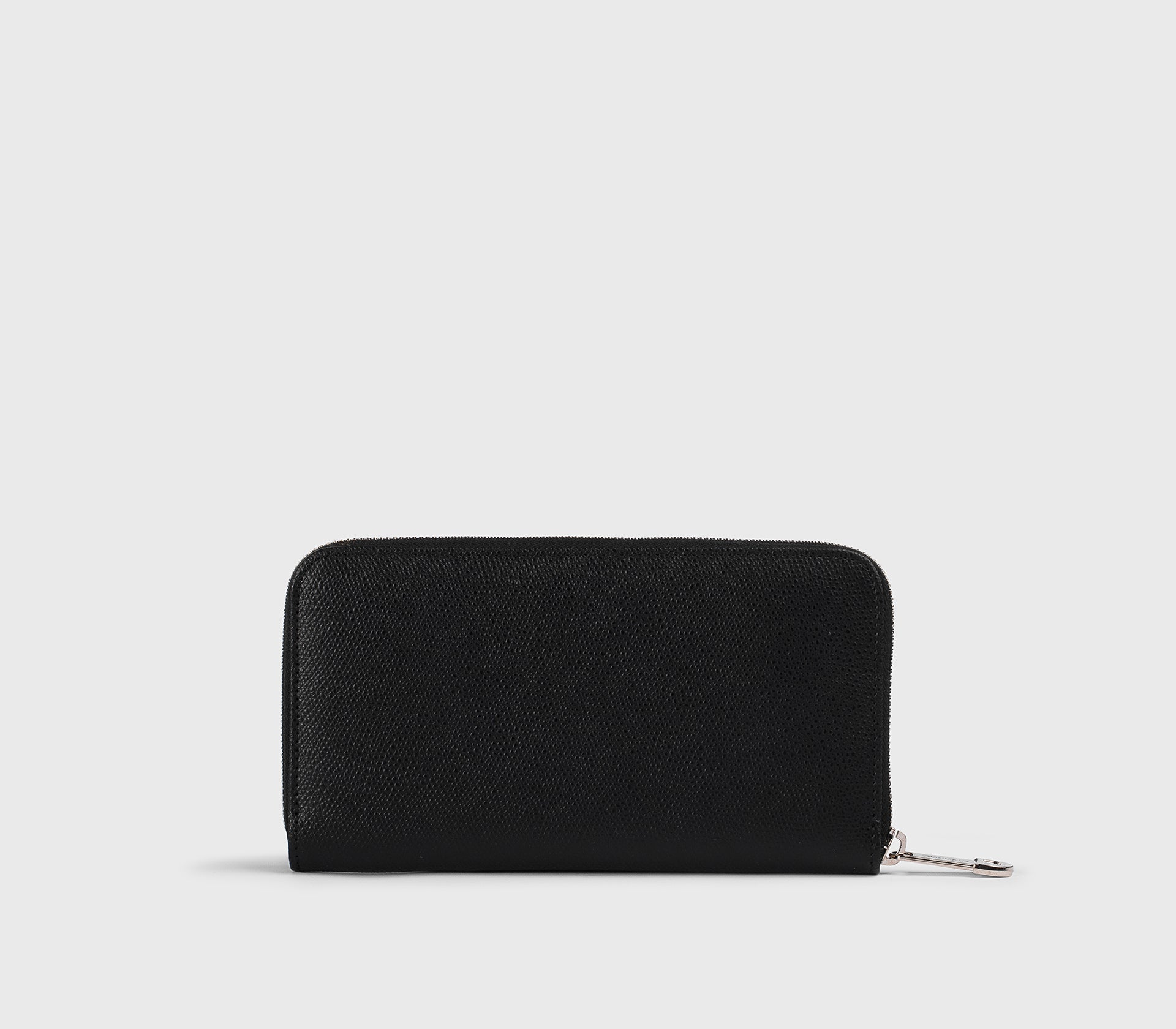Black Palmellato leather continental wallet