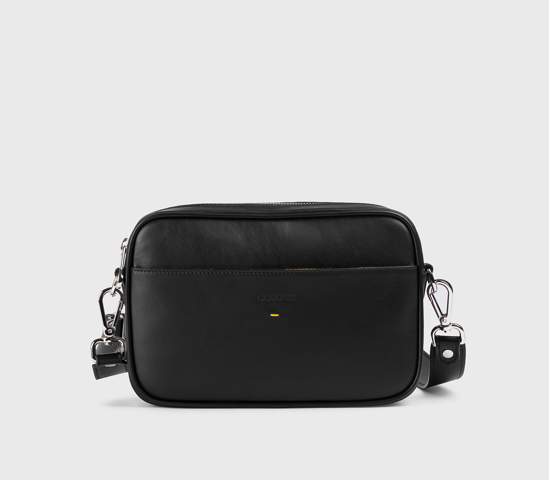 Borsa messenger in pelle nera