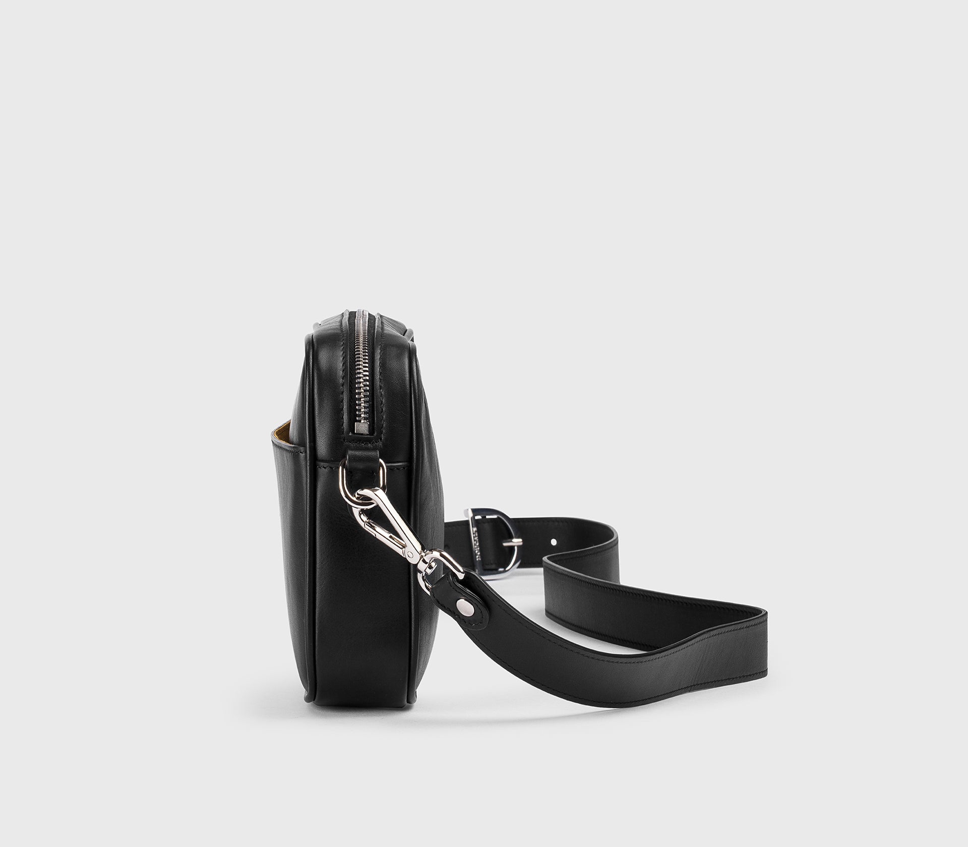 Borsa messenger in pelle nera