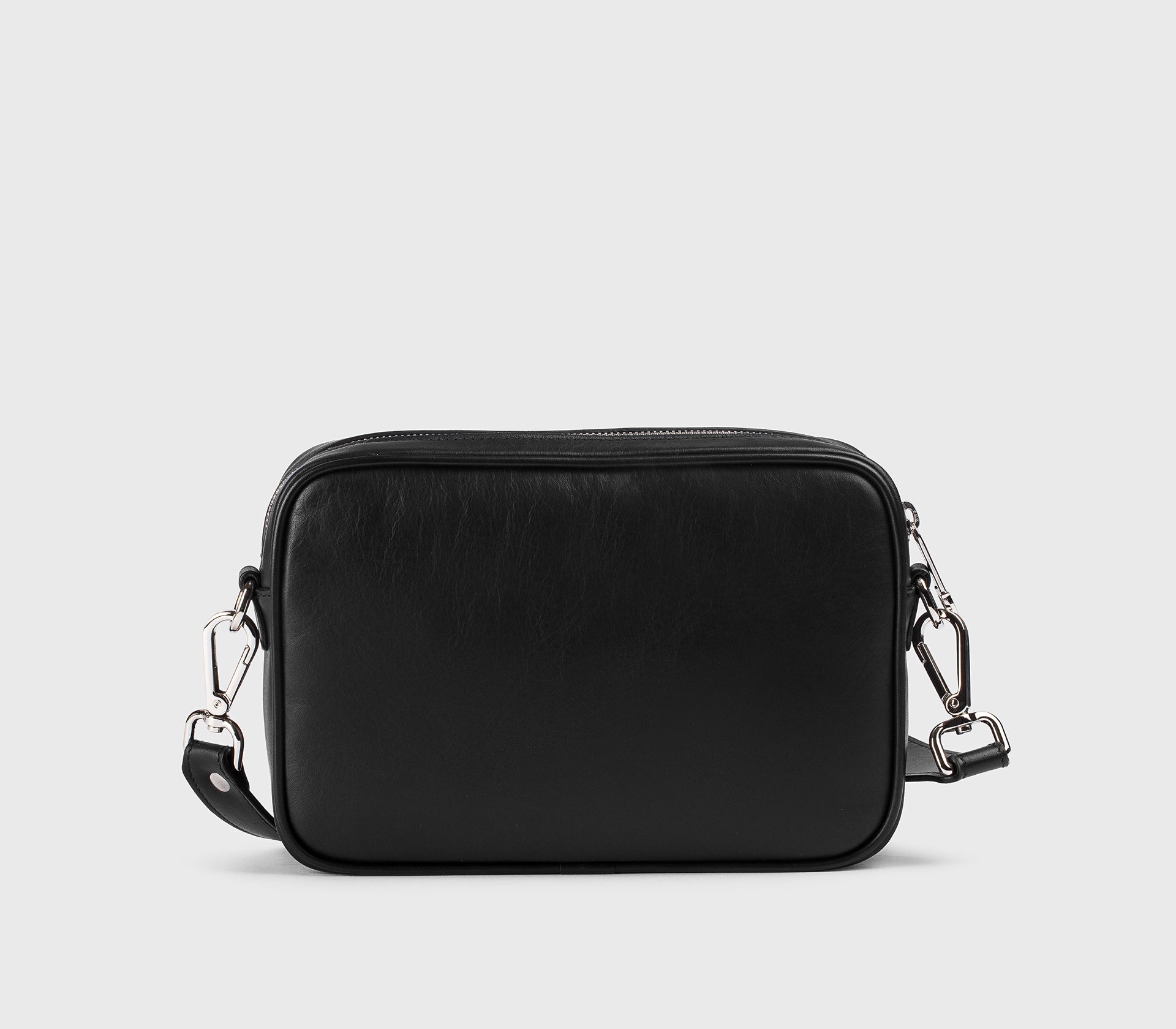 Borsa messenger in pelle nera
