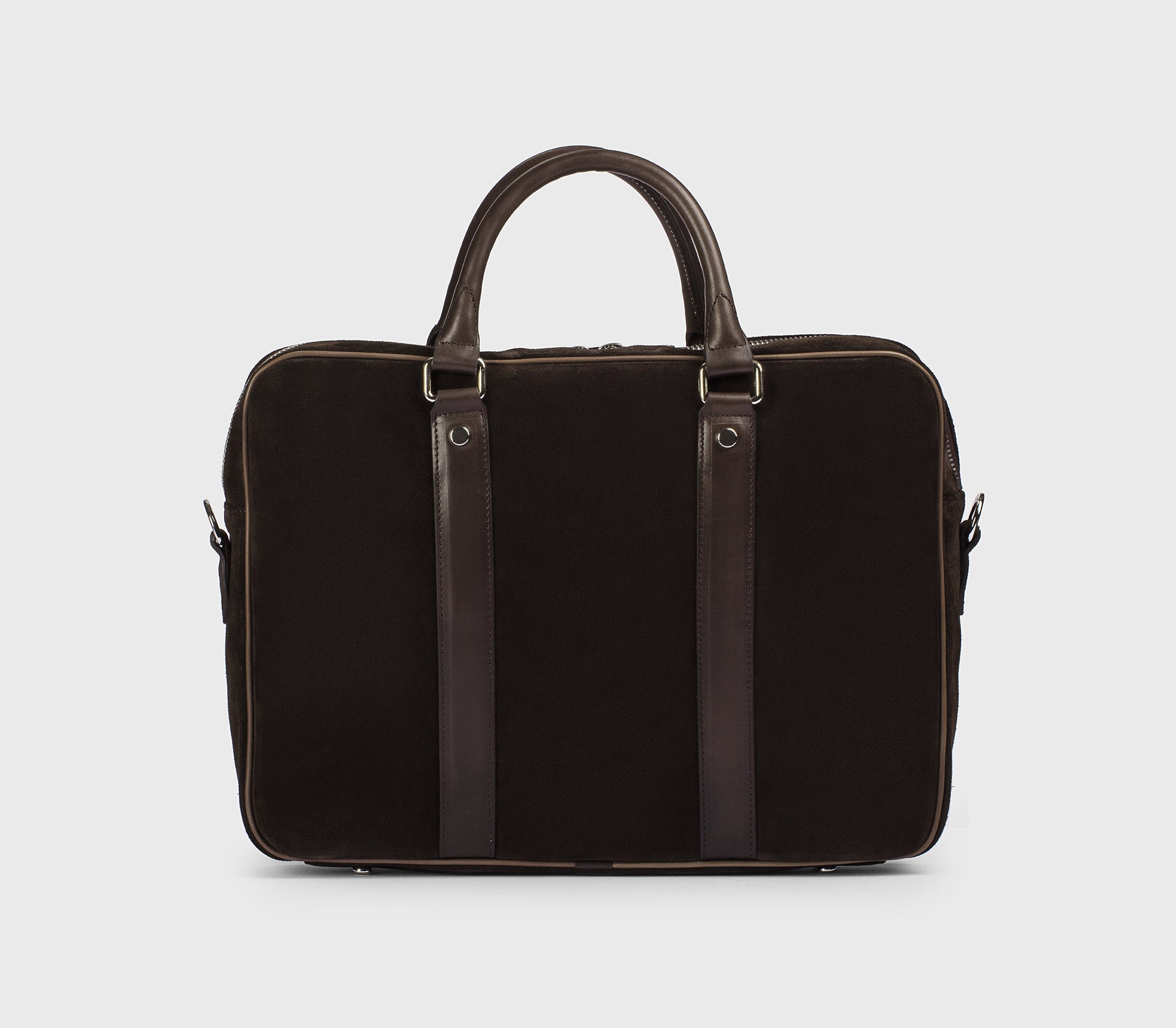 Borsa 24H in pelle e suede marrone "terre"