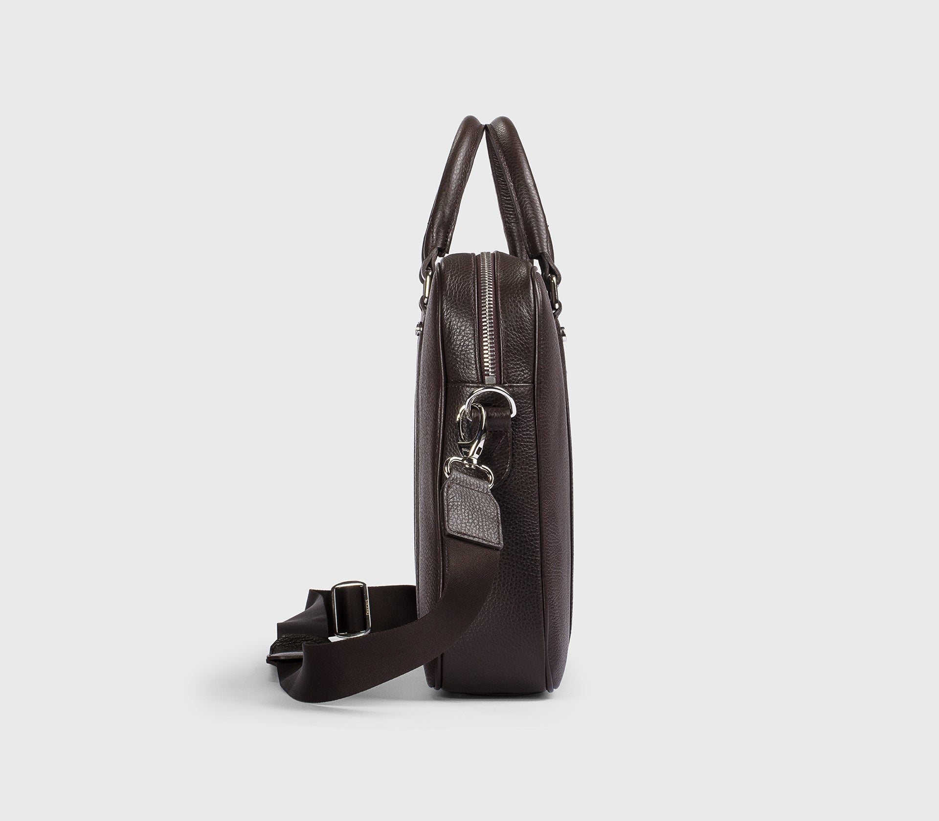 Borsa 24H in pelle bottalata marrone "cioccolato"