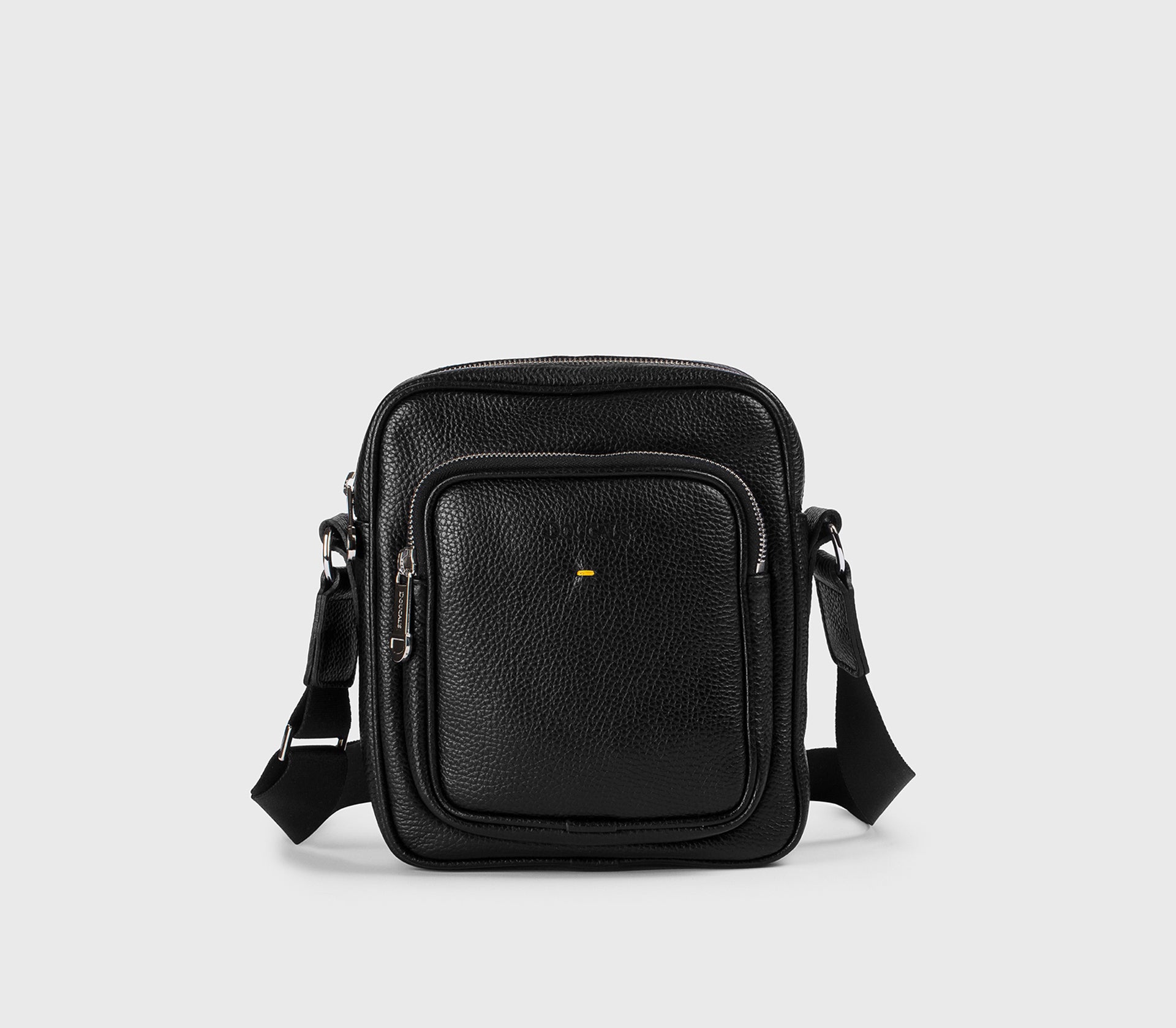 Borsa a tracolla in pelle bottalata nera